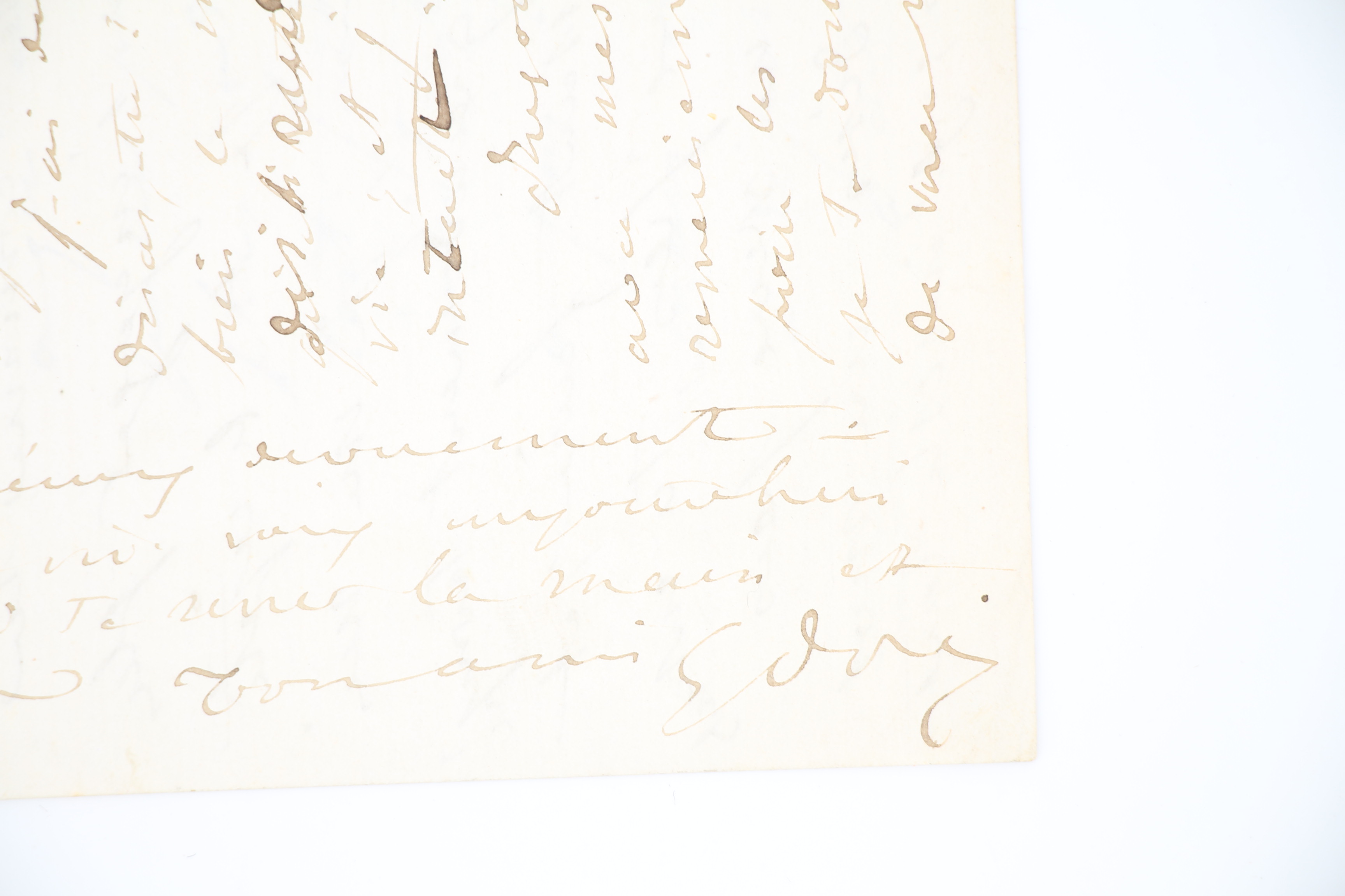 Lettre autographe signée adressée à Paul Dalloz