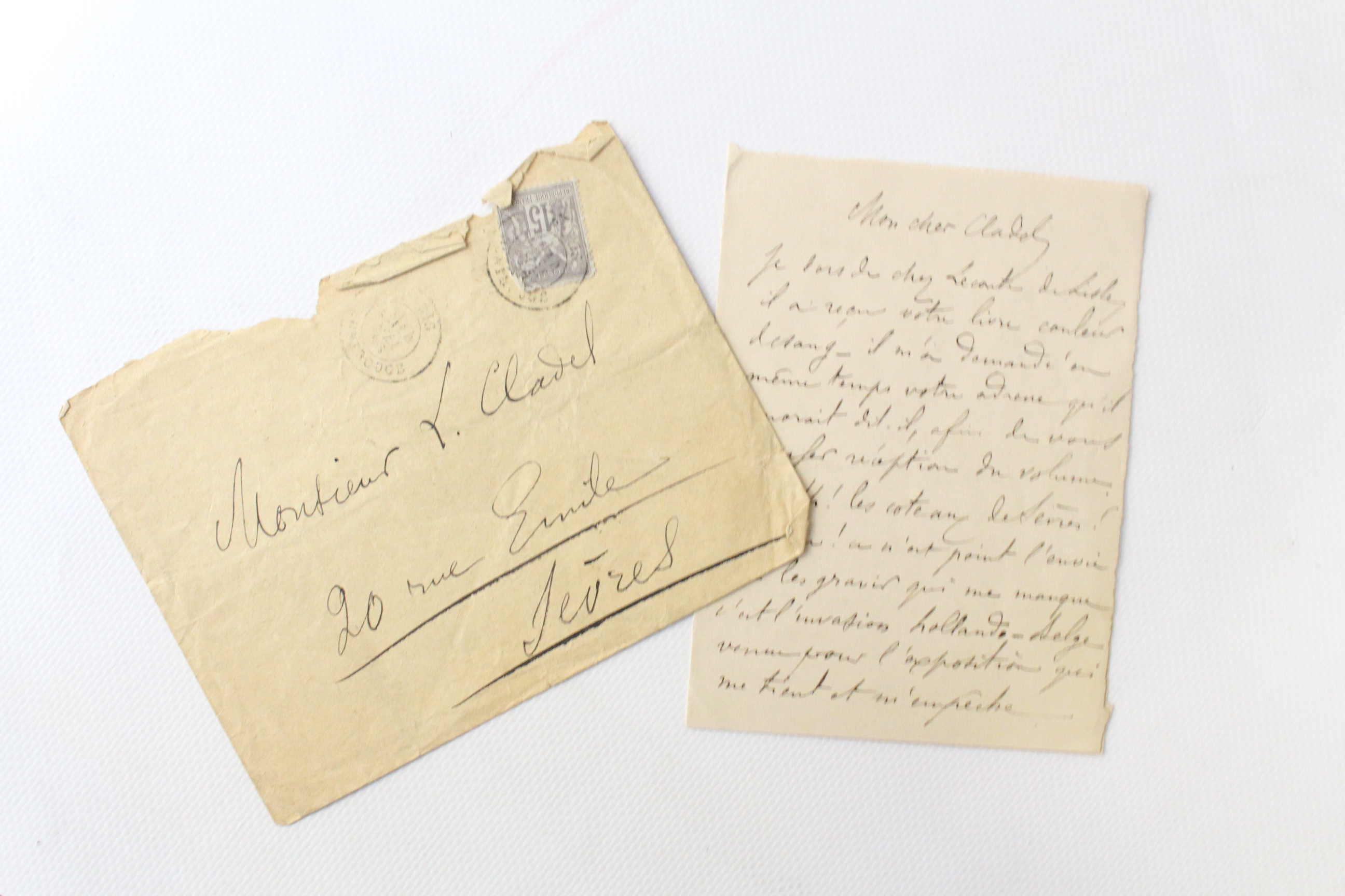 Lettre autographe signée « c'est l'invasion hollando-belge venue pour l'exposition …