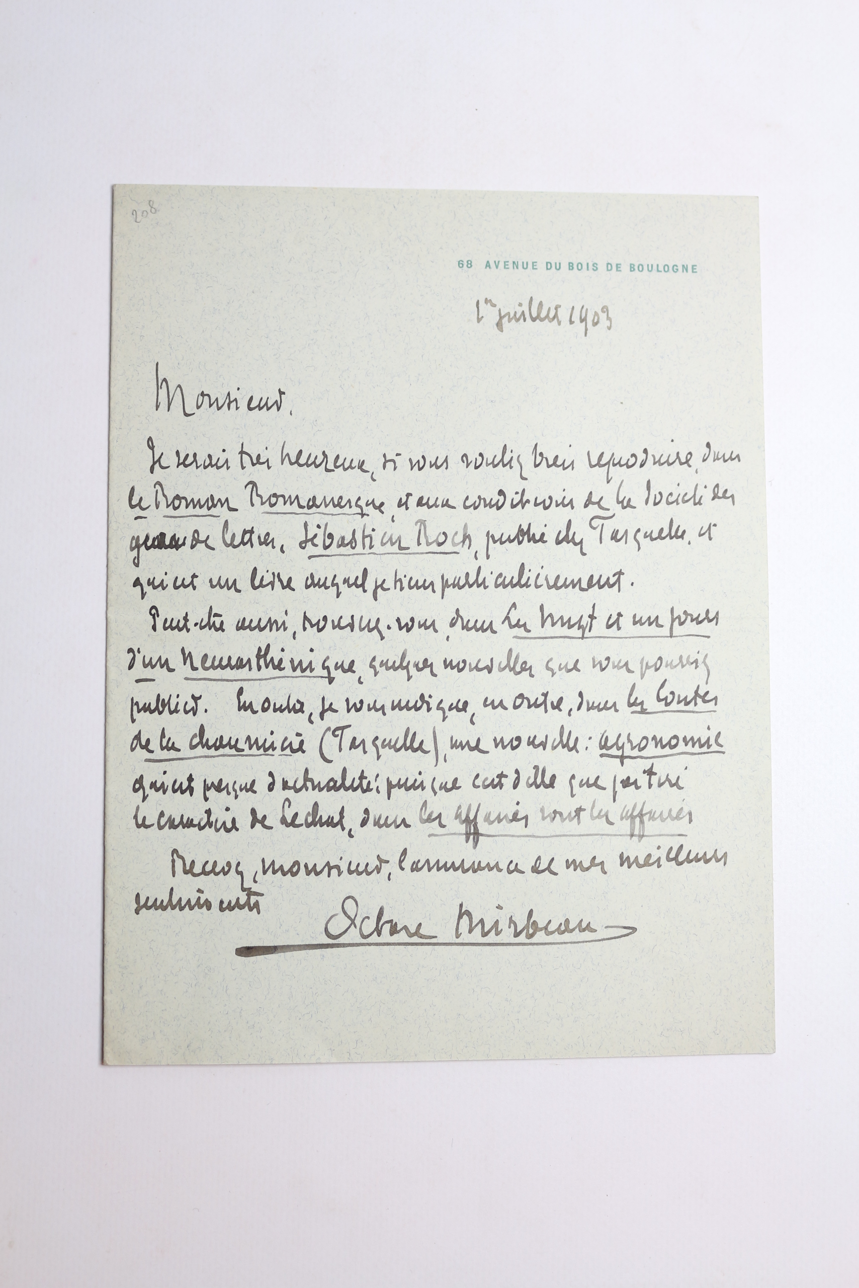 je serais très heureux si vous vouliez bien reproduire dans …