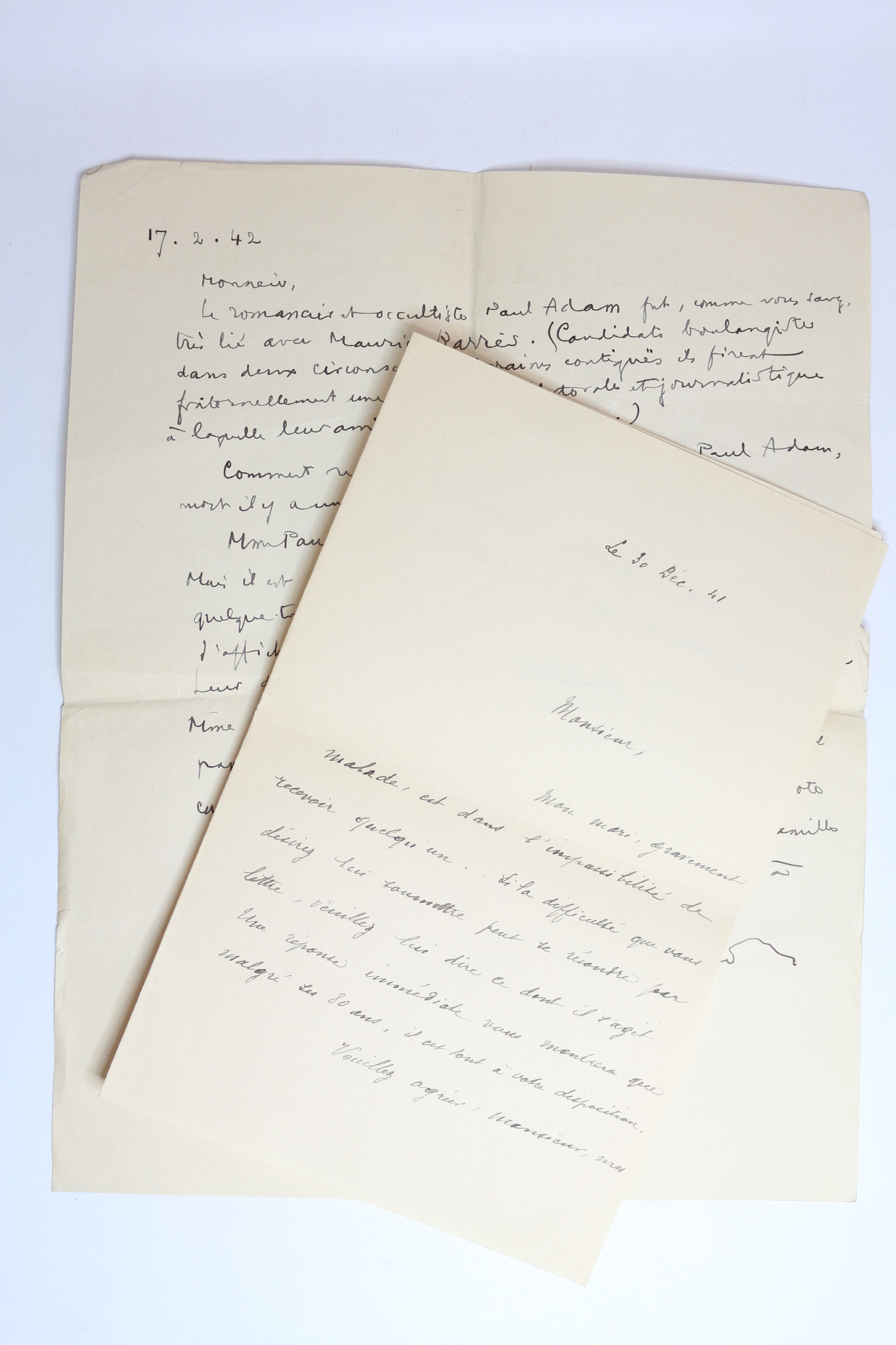 Lettre autographe signée de Félix Fénéon adressée à Gabriel Mourey …