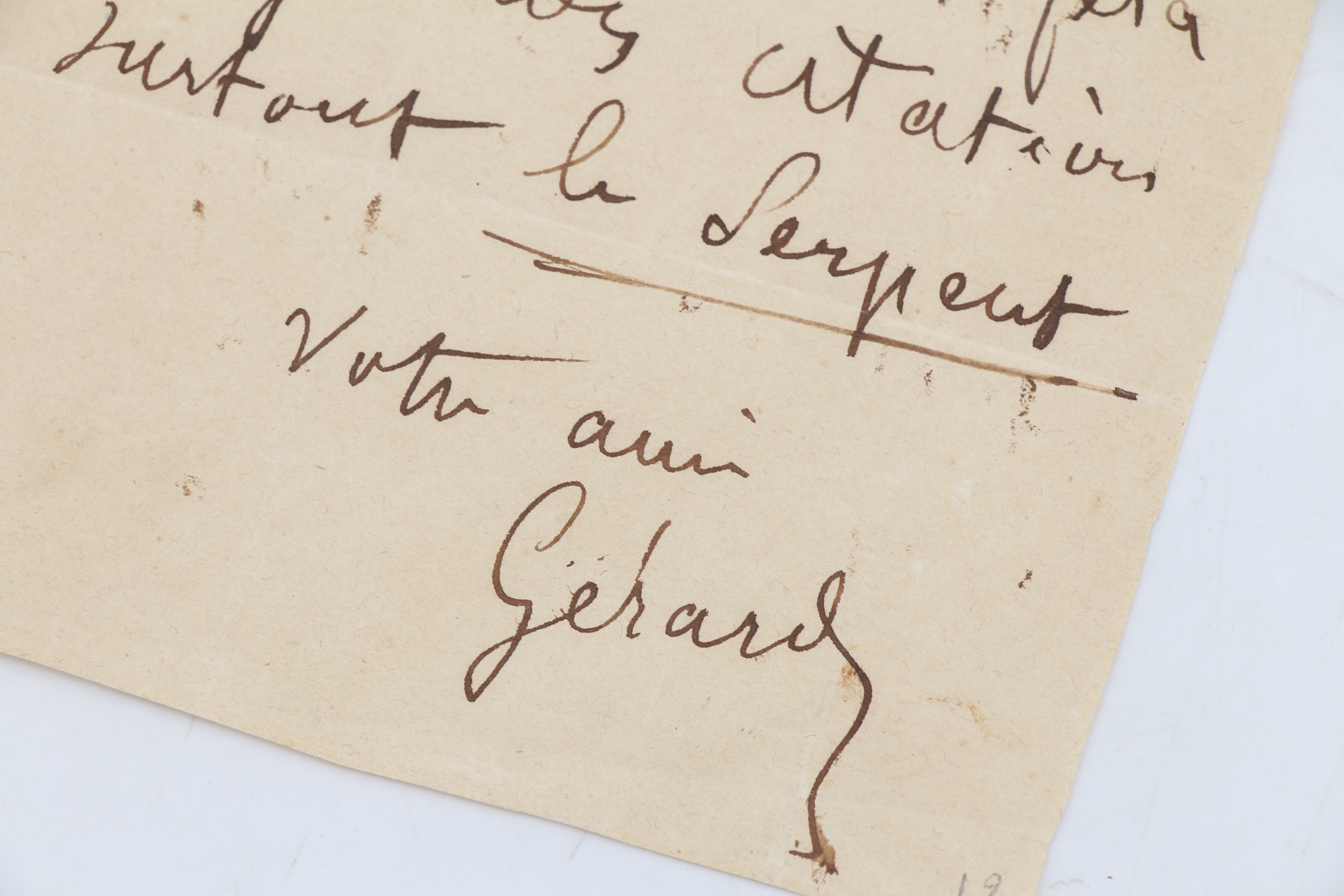 Lettre autographe signée de Gérard de Nerval adressée à Joseph …