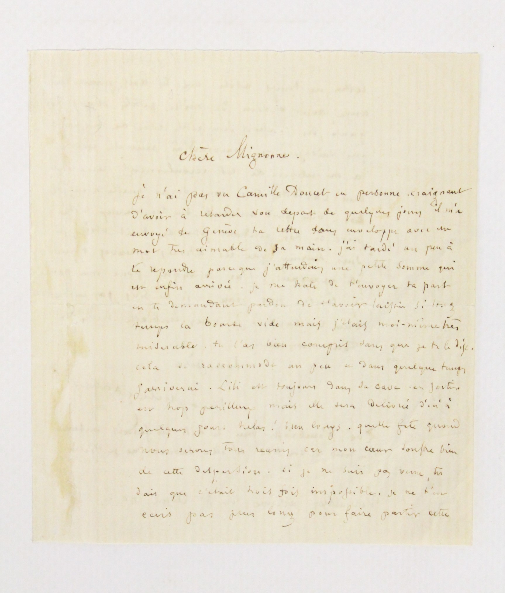 Lettre autographe signée de Théophile Gautier à sa fille cadette …