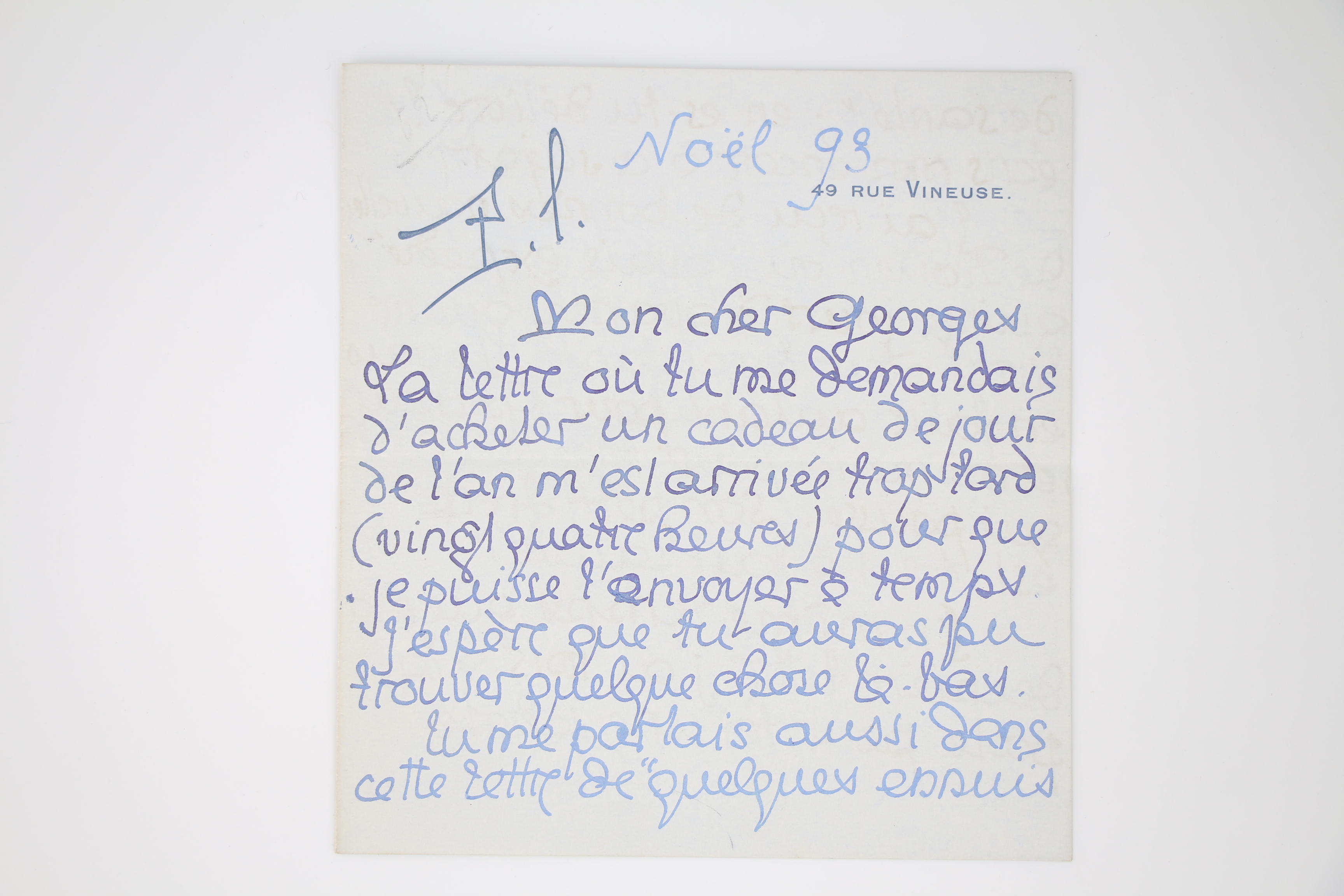 Lettre autographe signée : "Mallarmé m'a écrit des choses pompeuses …