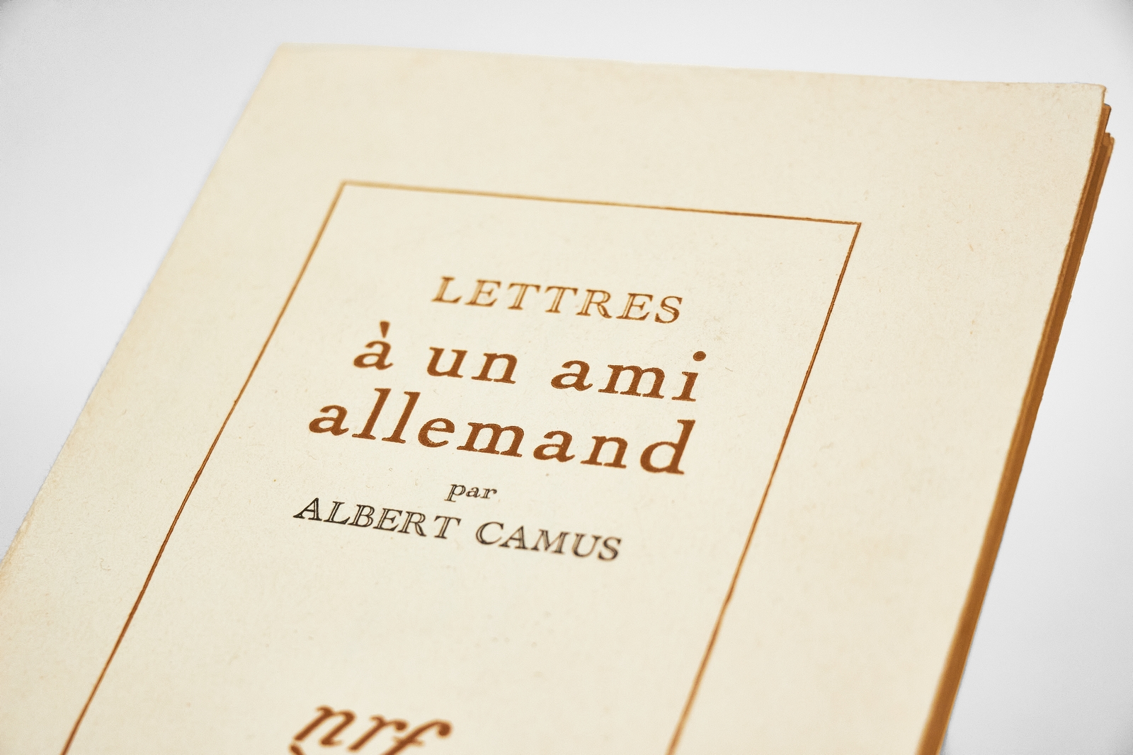 Lettres à un ami allemand