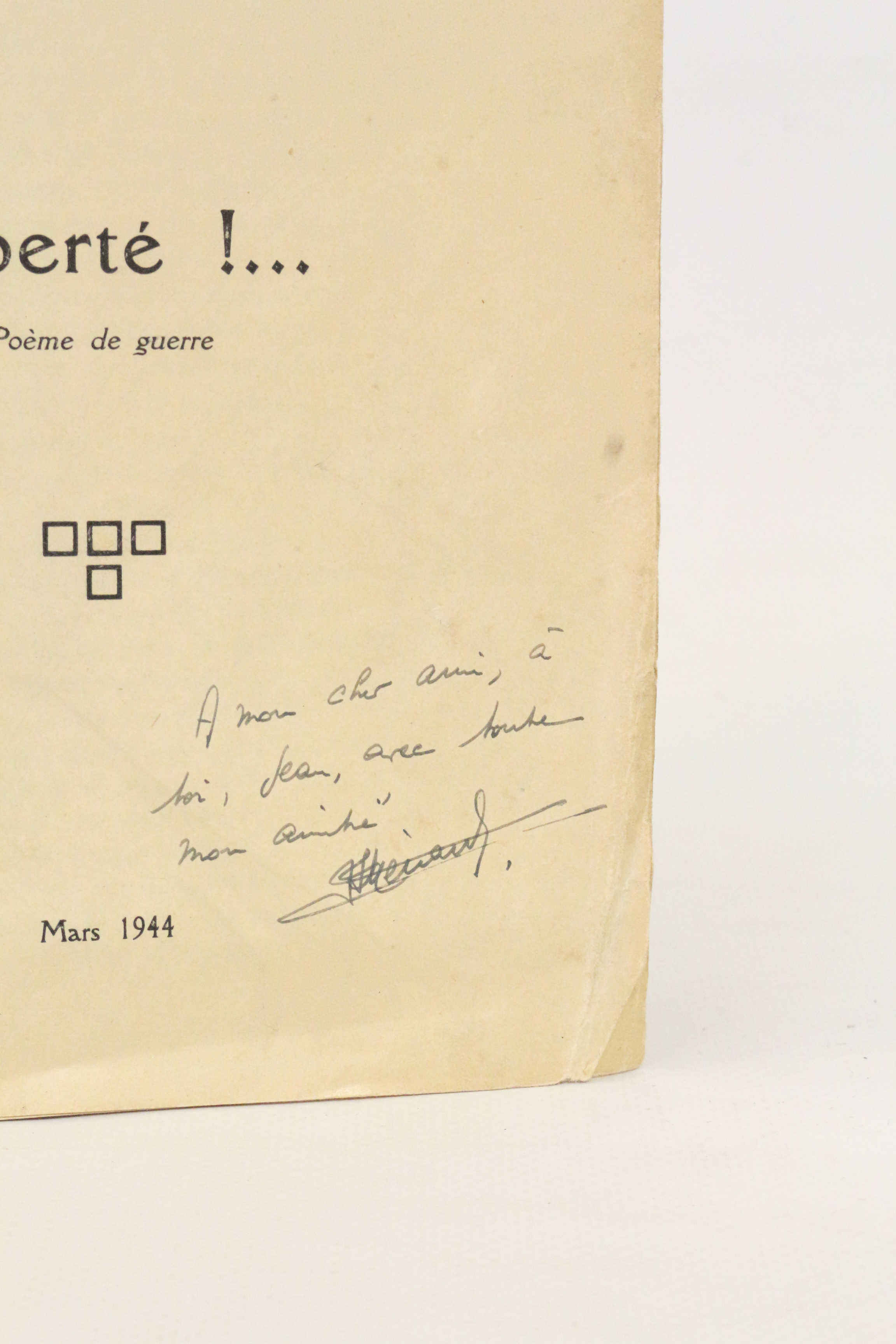 Liberté ! Poème de guerre