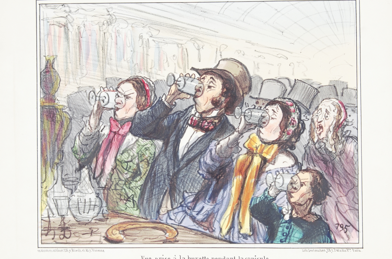 Lithographie originale en couleurs - L'Exposition Universelle - Vue prise …