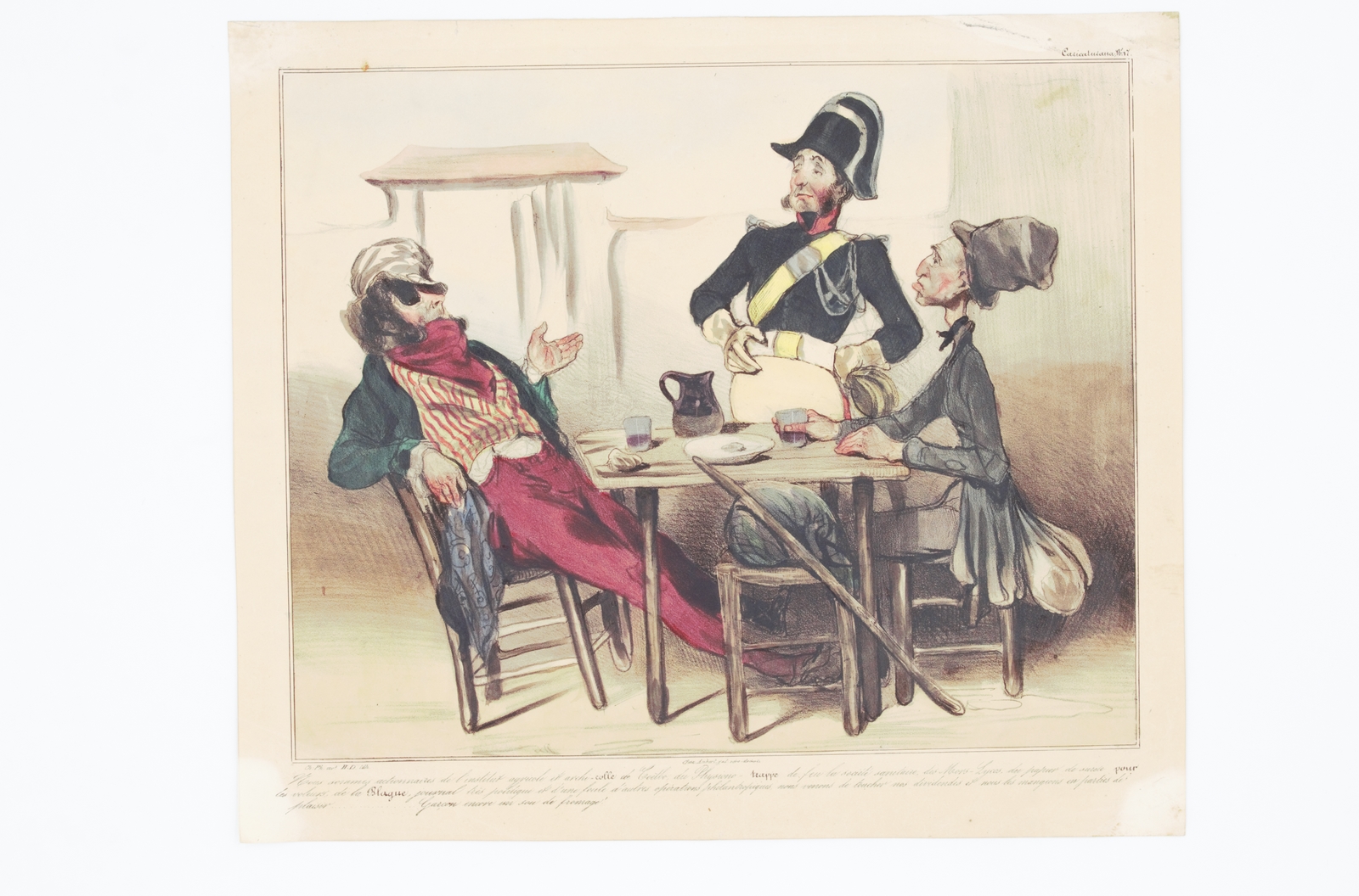 Lithographie originale en couleurs - Nous sommes actionnaires de l'institut …