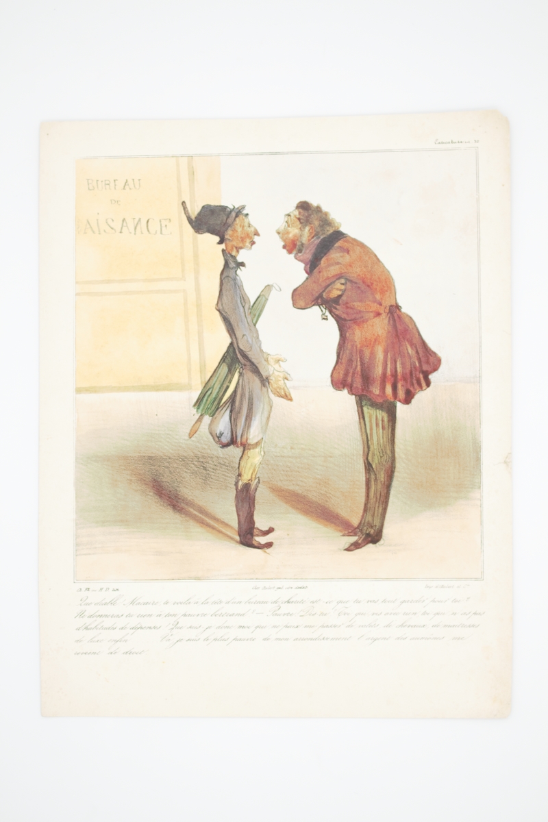 Lithographie originale en couleurs - Que diable! Macaire, te voilà …