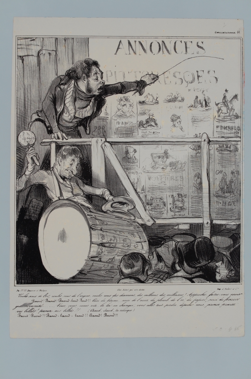 Lithographie originale en noir et blanc - Caricaturana - Voulez-vous …