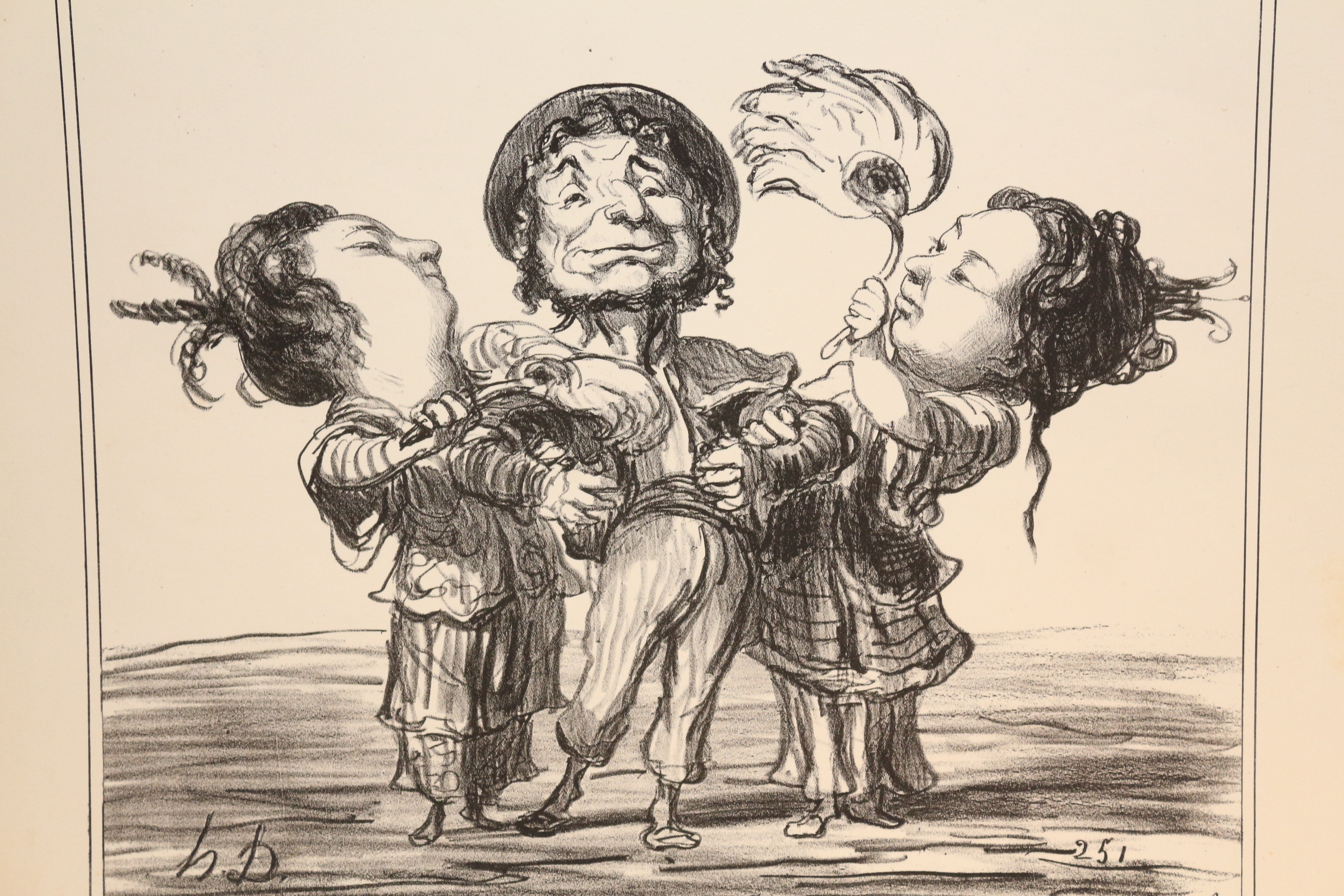 Lithographie originale en noir et blanc - En Chine - …