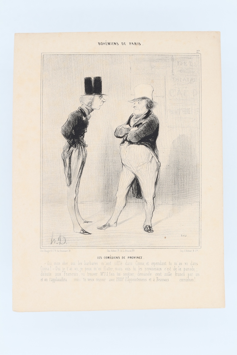 Lithographie originale en noir et blanc - Les Bohémiens de …