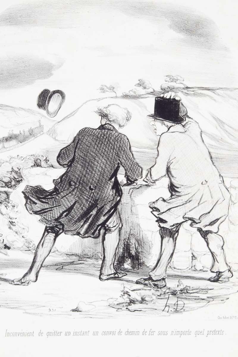 Lithographie originale en noir et blanc - Les Bons bourgeois …