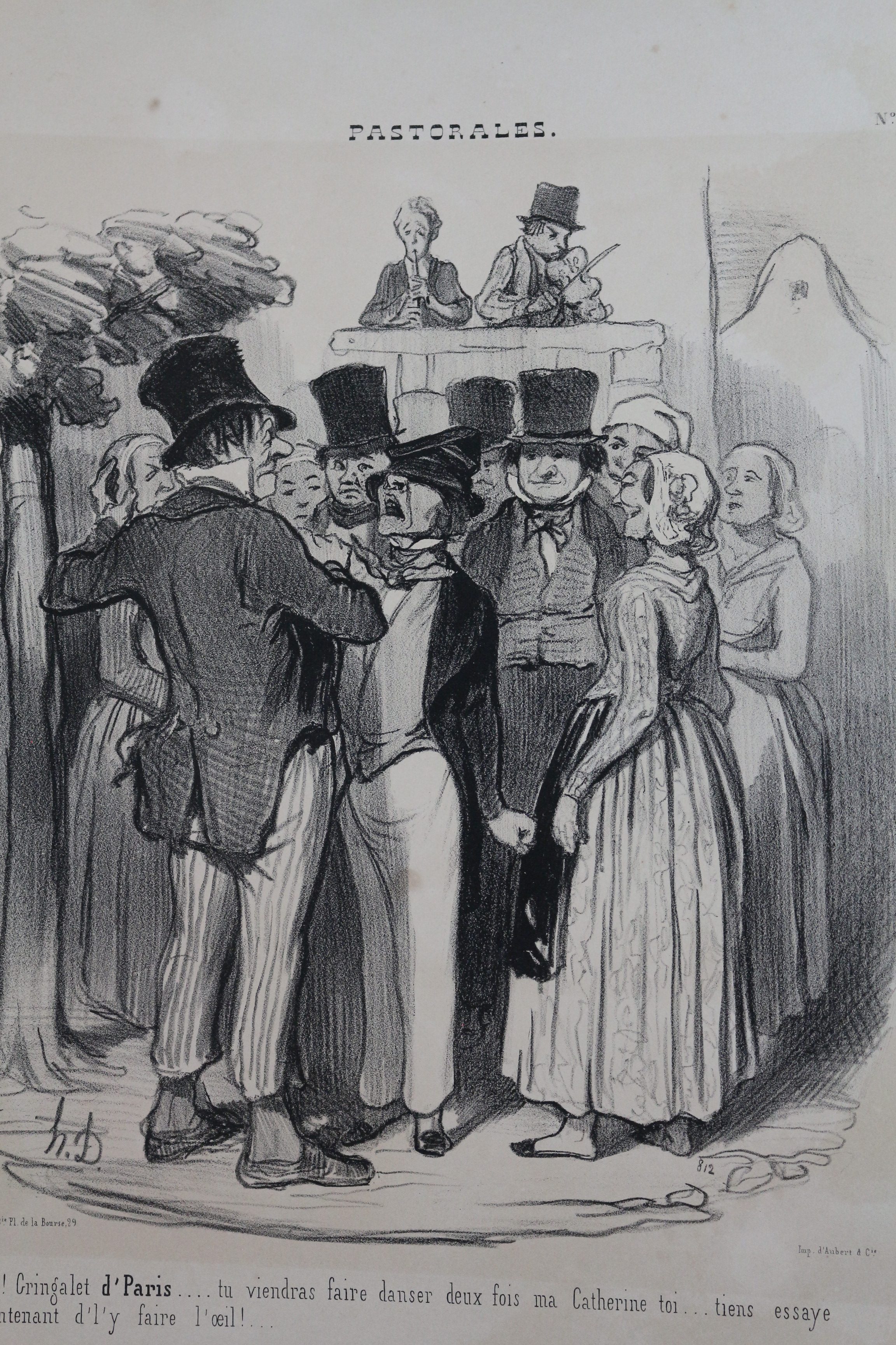 Lithographie originale en noir et blanc - Pastorales - Ah …