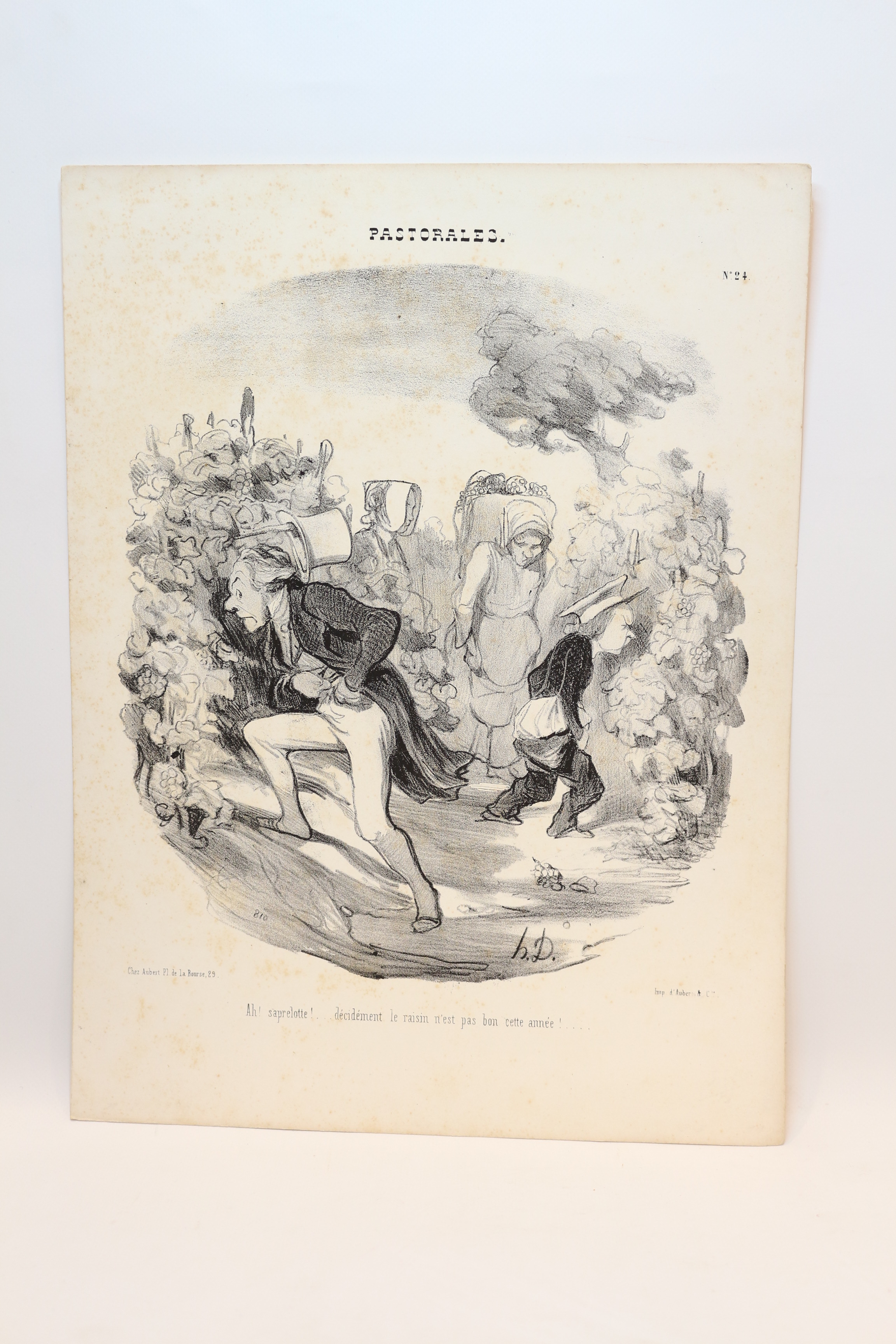Lithographie originale en noir et blanc - Pastorales - Ah …
