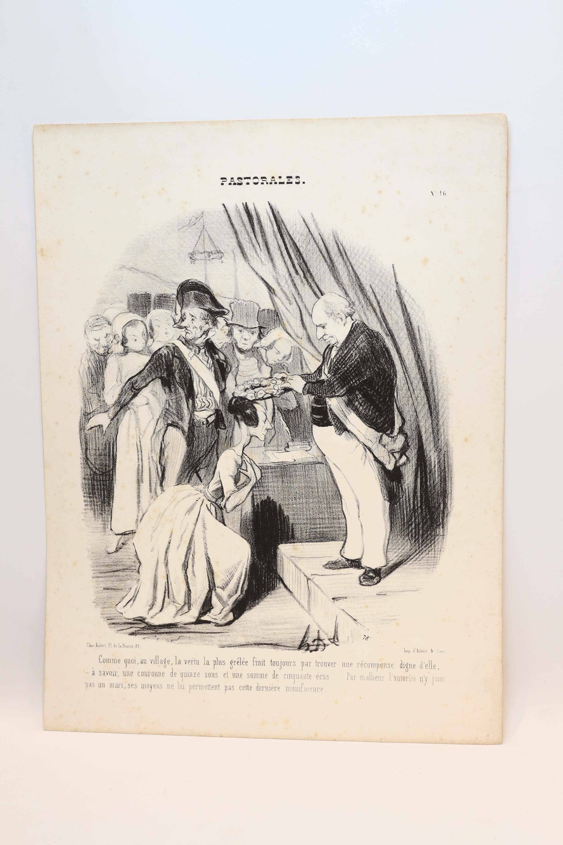 Lithographie originale en noir et blanc - Pastorales - Comme …