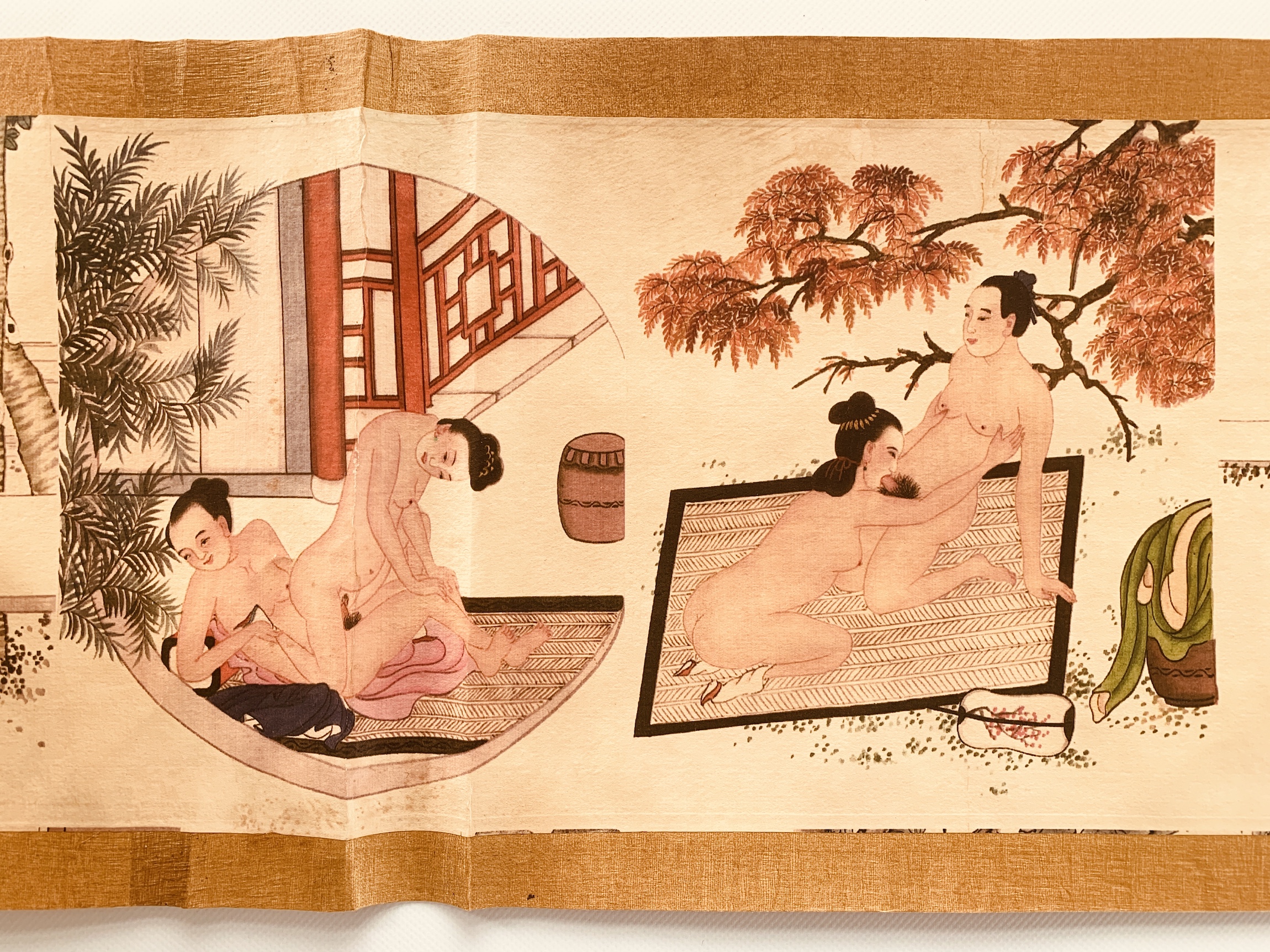 Makemono de 11 scènes chinoises érotiques. Rêve de printemps