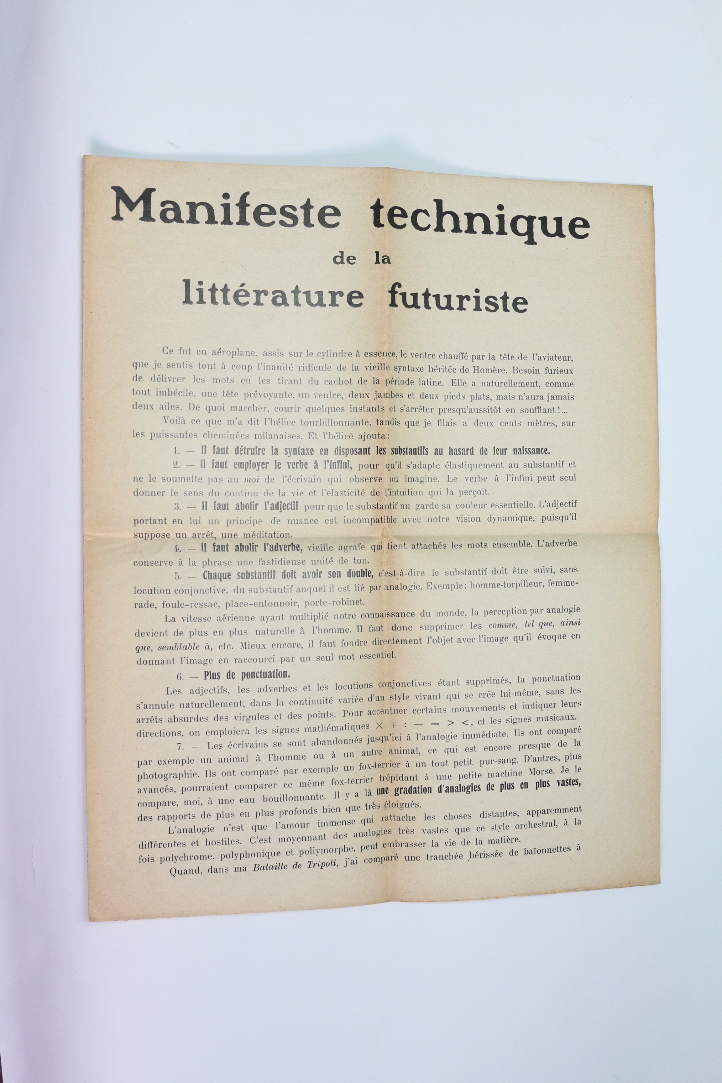 Manifeste technique de la littérature futuriste
