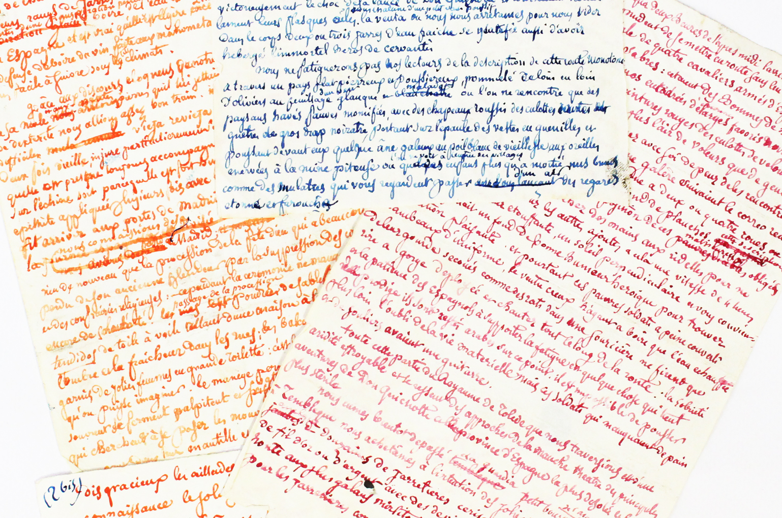 Manuscrit autographe du chapitre XI du Voyage d'Espagne Boire de …