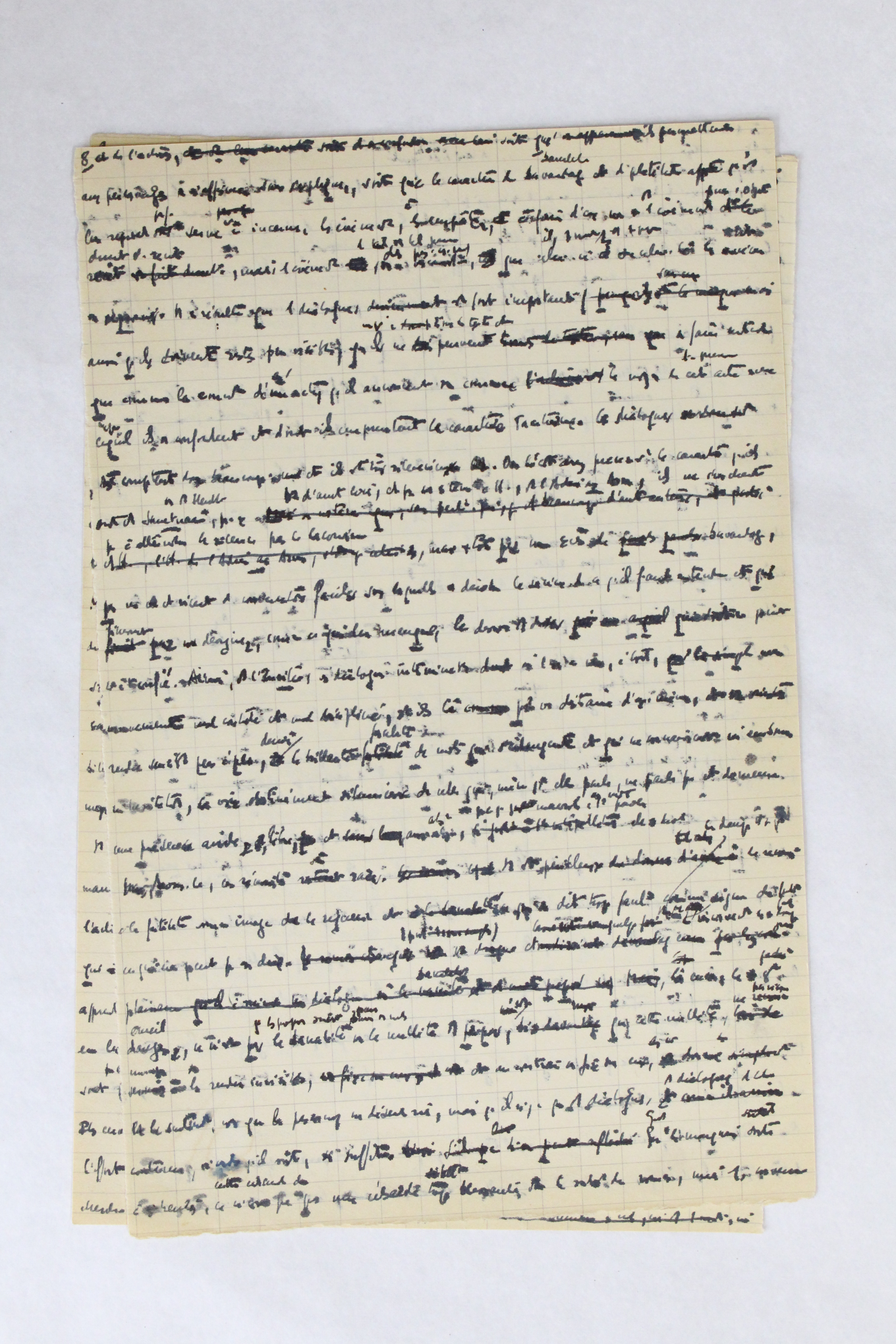 Manuscrit autographe sur Hemingway intitulé [traduit de .]