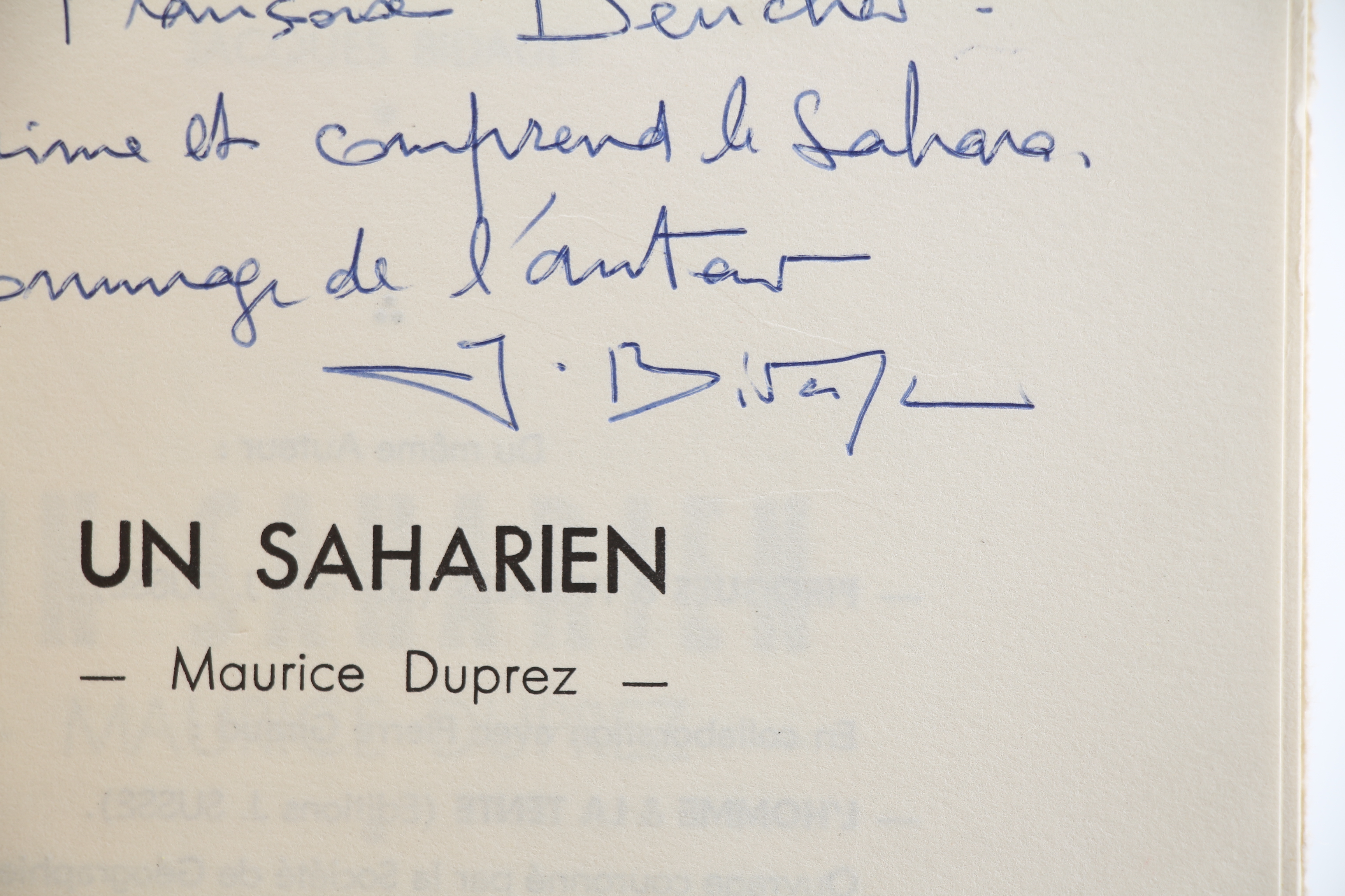 Maurice Duprez. Un Saharien