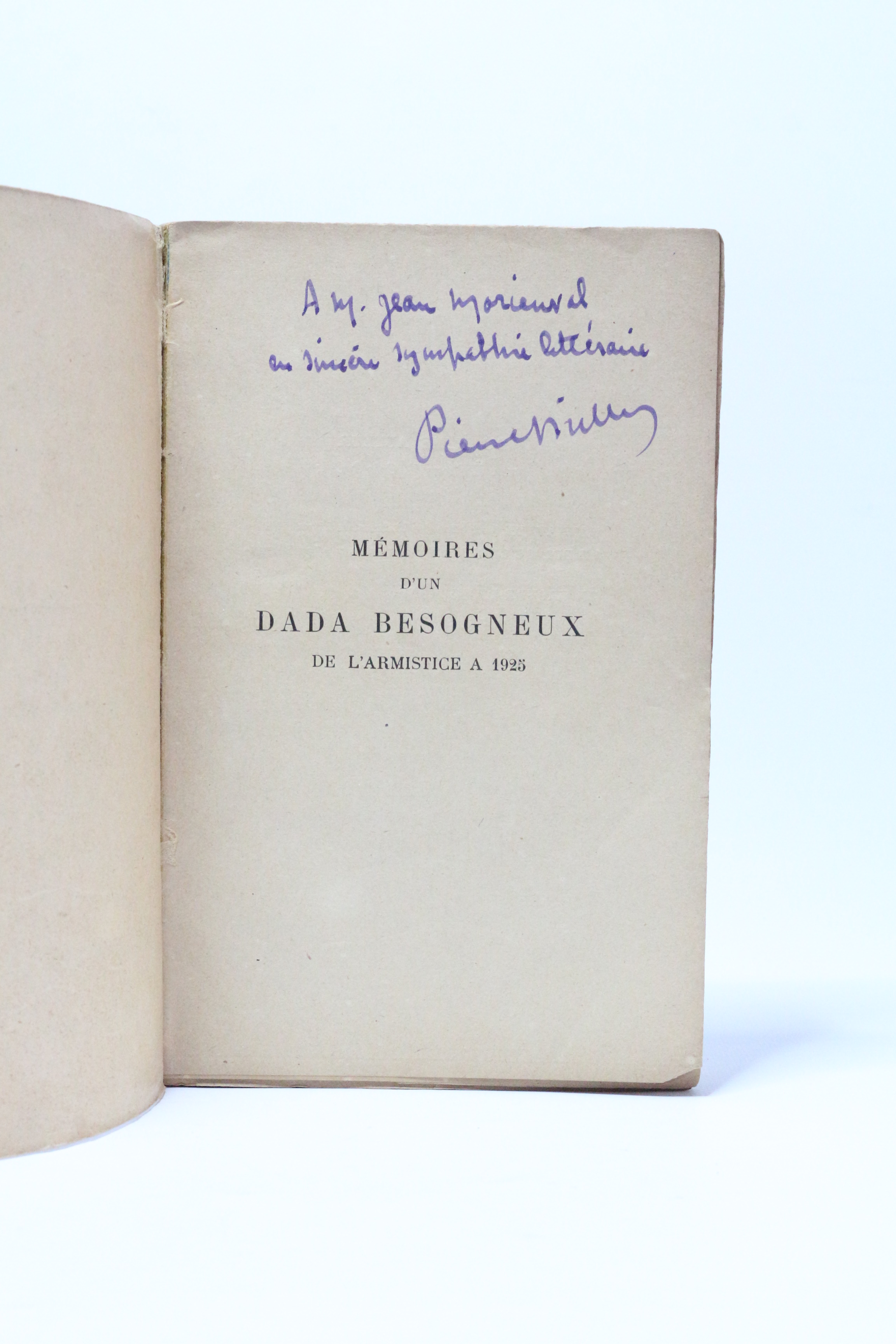 Mémoires d'un dada besogneux de l'Armistice à 1925
