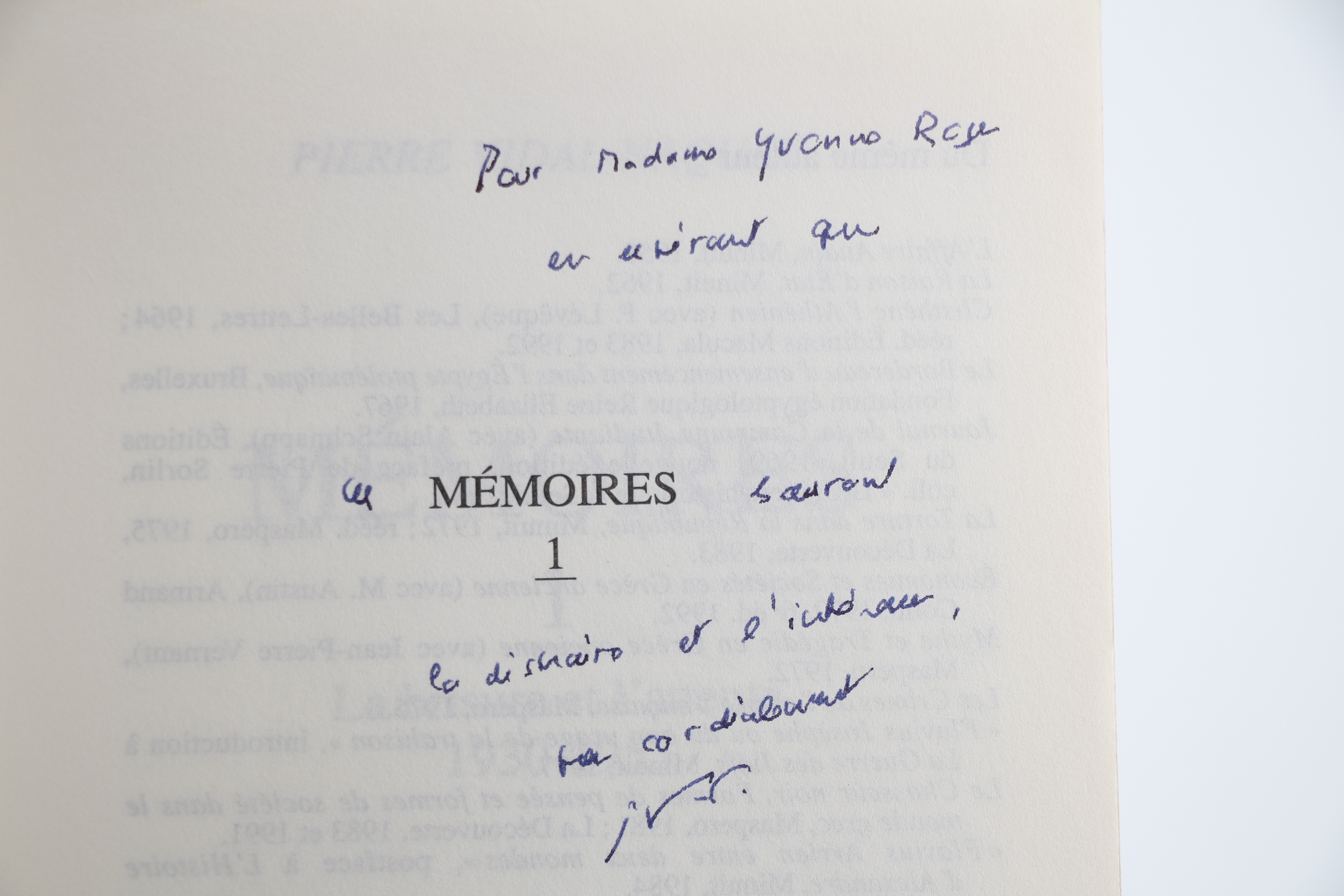 Mémoires. Tome I : La Brisure et l'Attente 1930-1955. - …