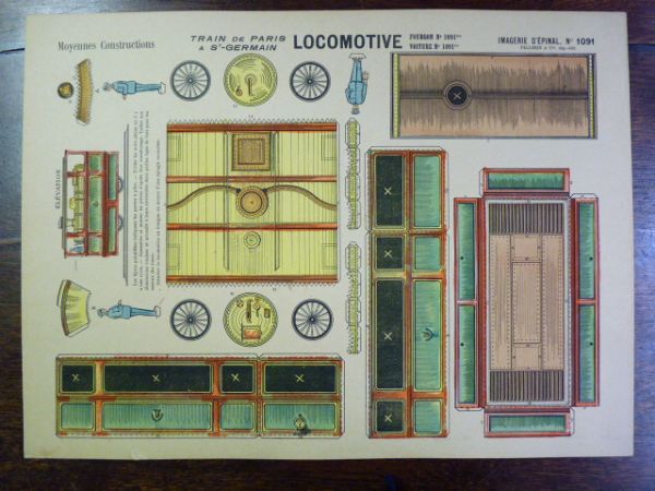 Moyennes constructions : Train de Paris à St-Germain. Locomotive. Imagerie …