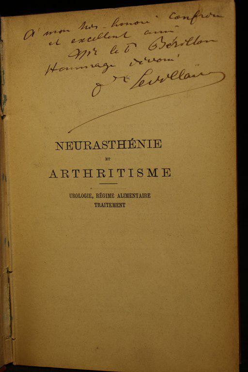 Neurasthénie et arthristisme.Urologie, régime alimentaire, traitement