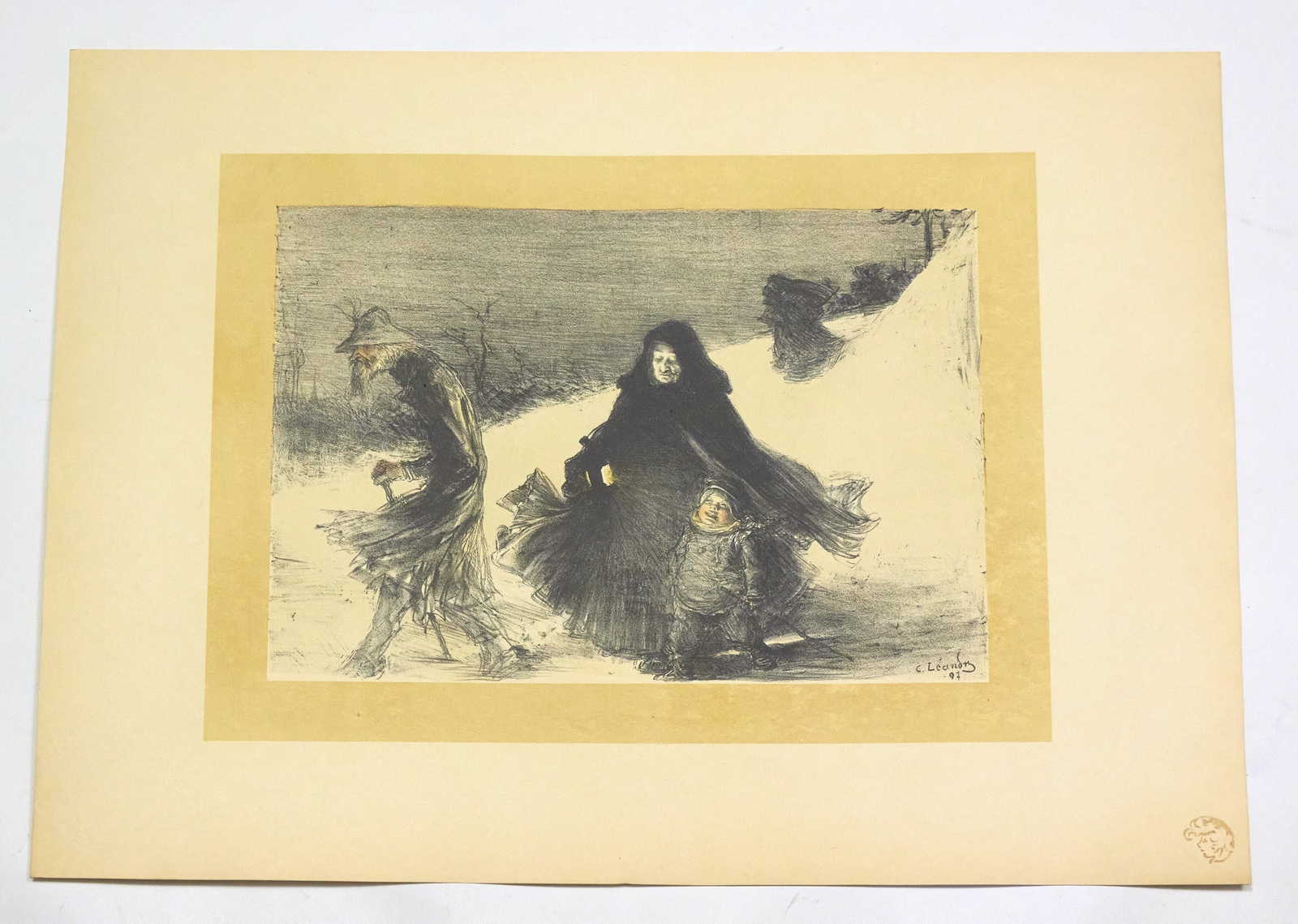 "Noël" - Lithographie originale sur Japon - L'Estampe Moderne