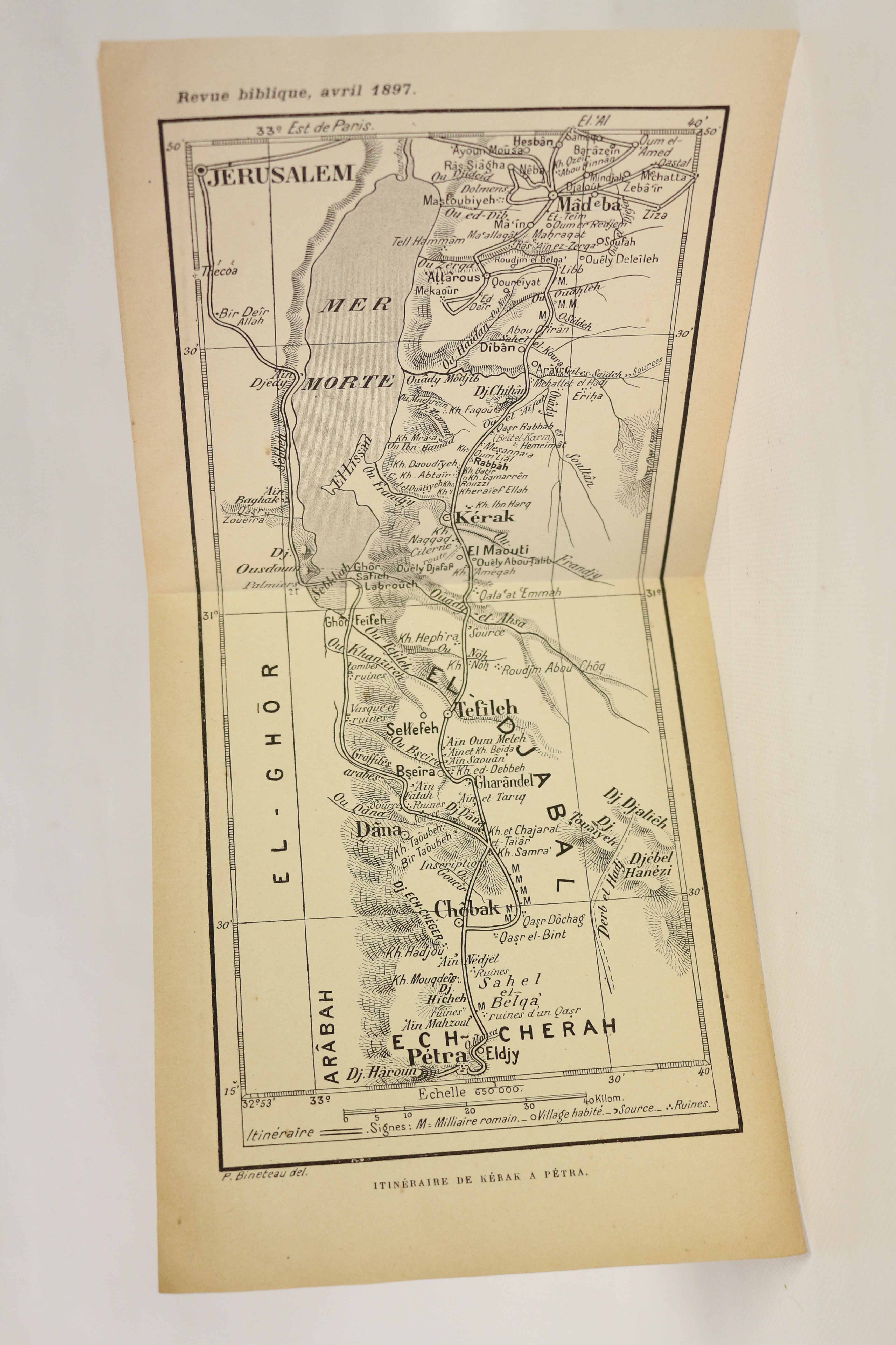 Notre expédition de Pétra. - Inscription nabatéenne de Pétra