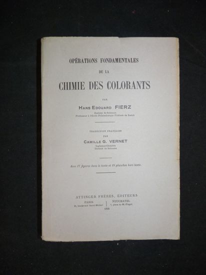 Opérations fondamentales de la chimie des colorants