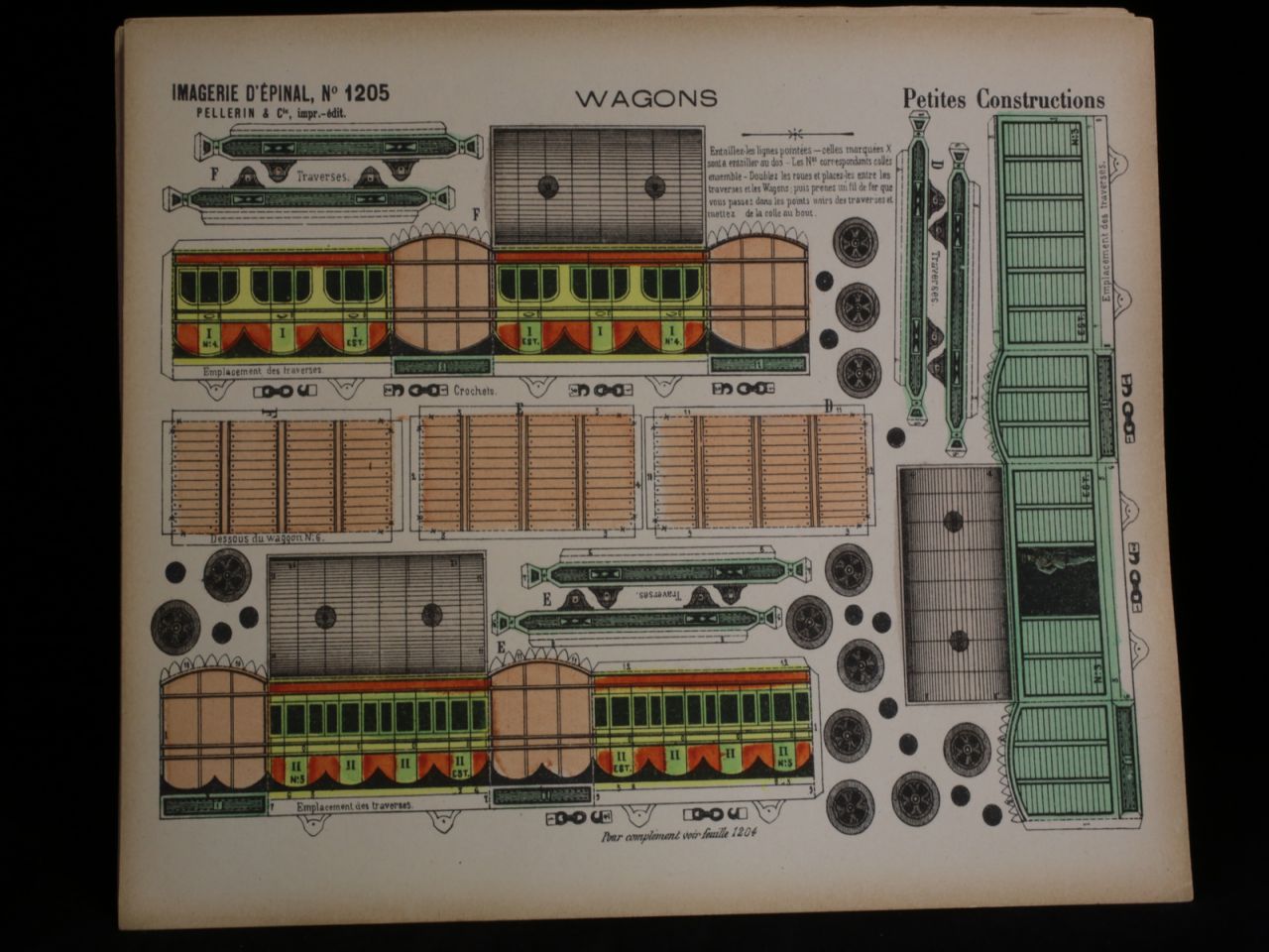 Petites constructions : Wagons. N°1205