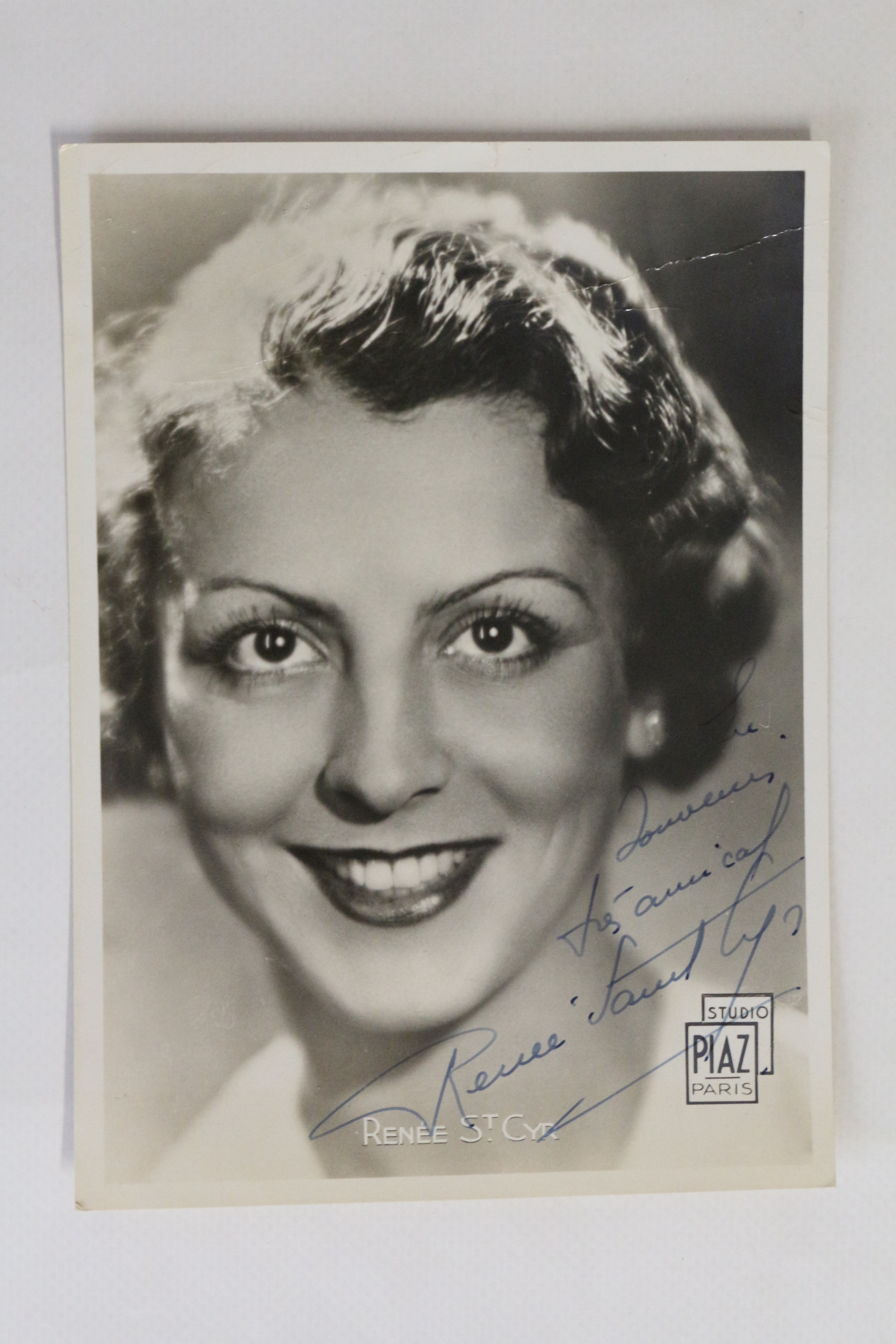 Photographique originale dédicacée de Renée Saint-Cyr