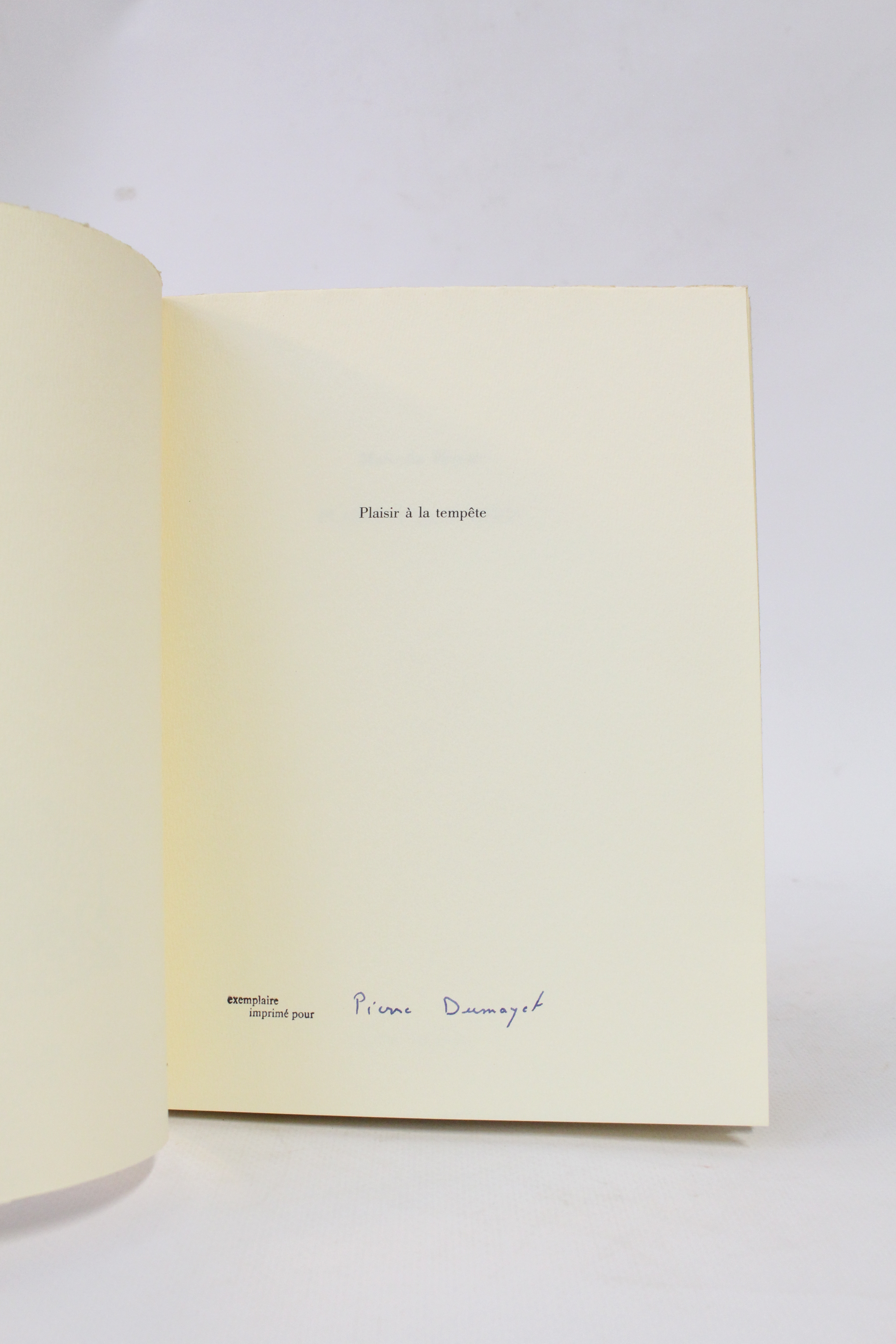 Plaisir à la tempête