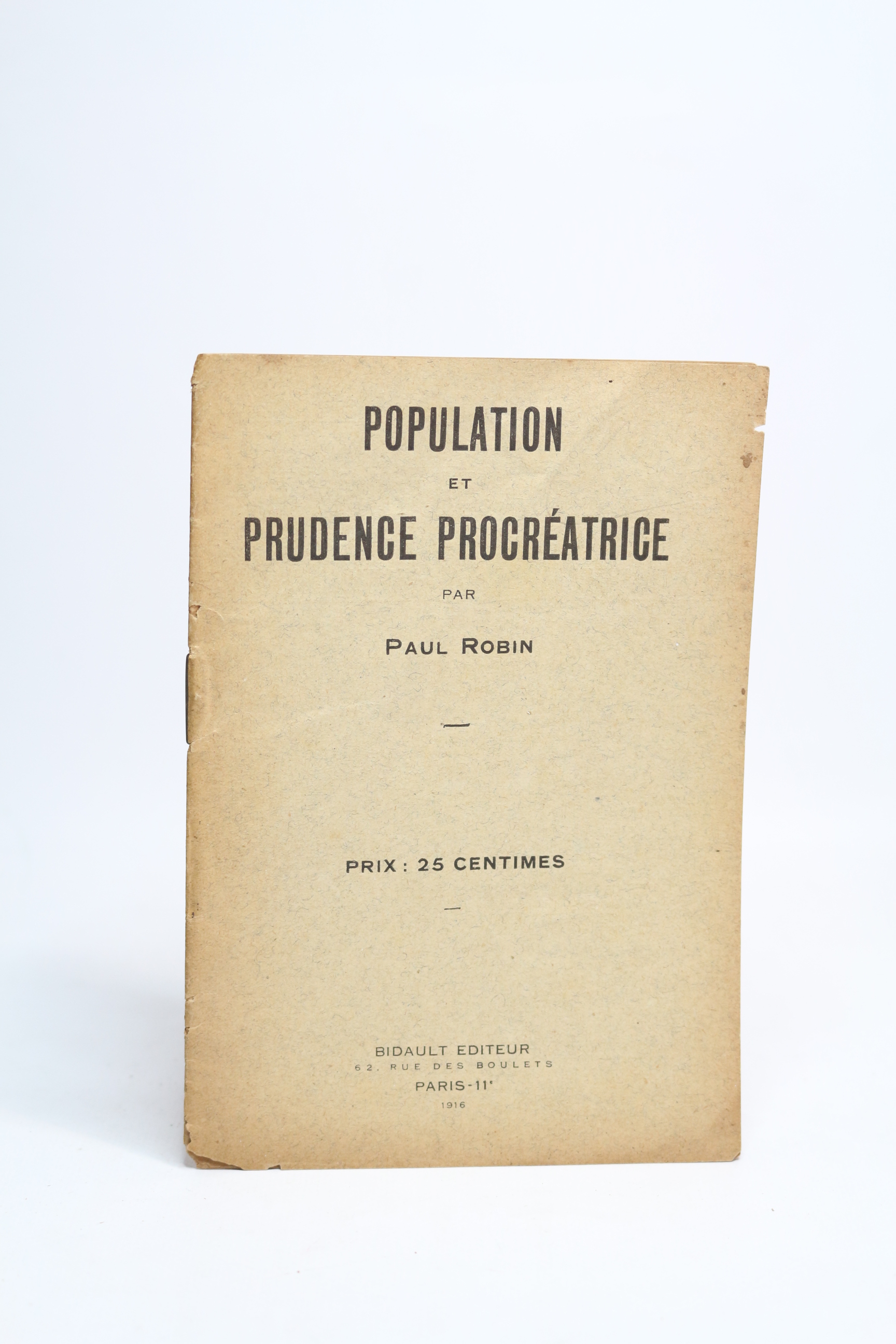 Population et prudence procréatrice