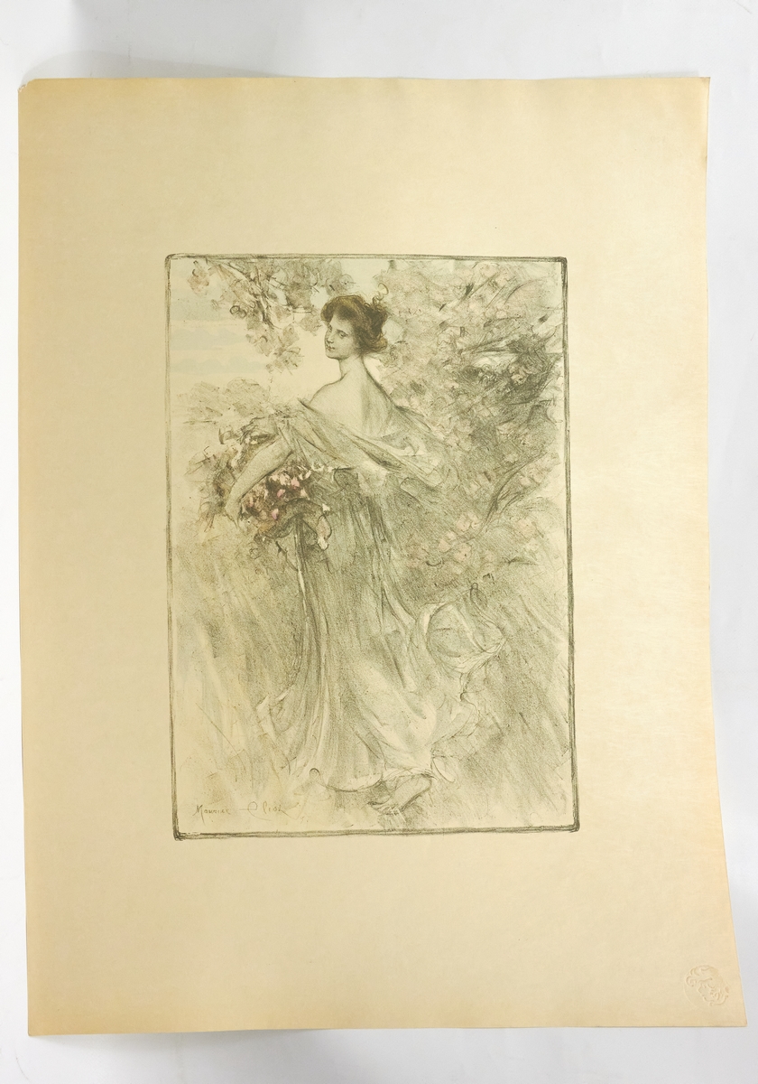 "Printemps" - Lithographie originale sur Japon - L'Estampe Moderne