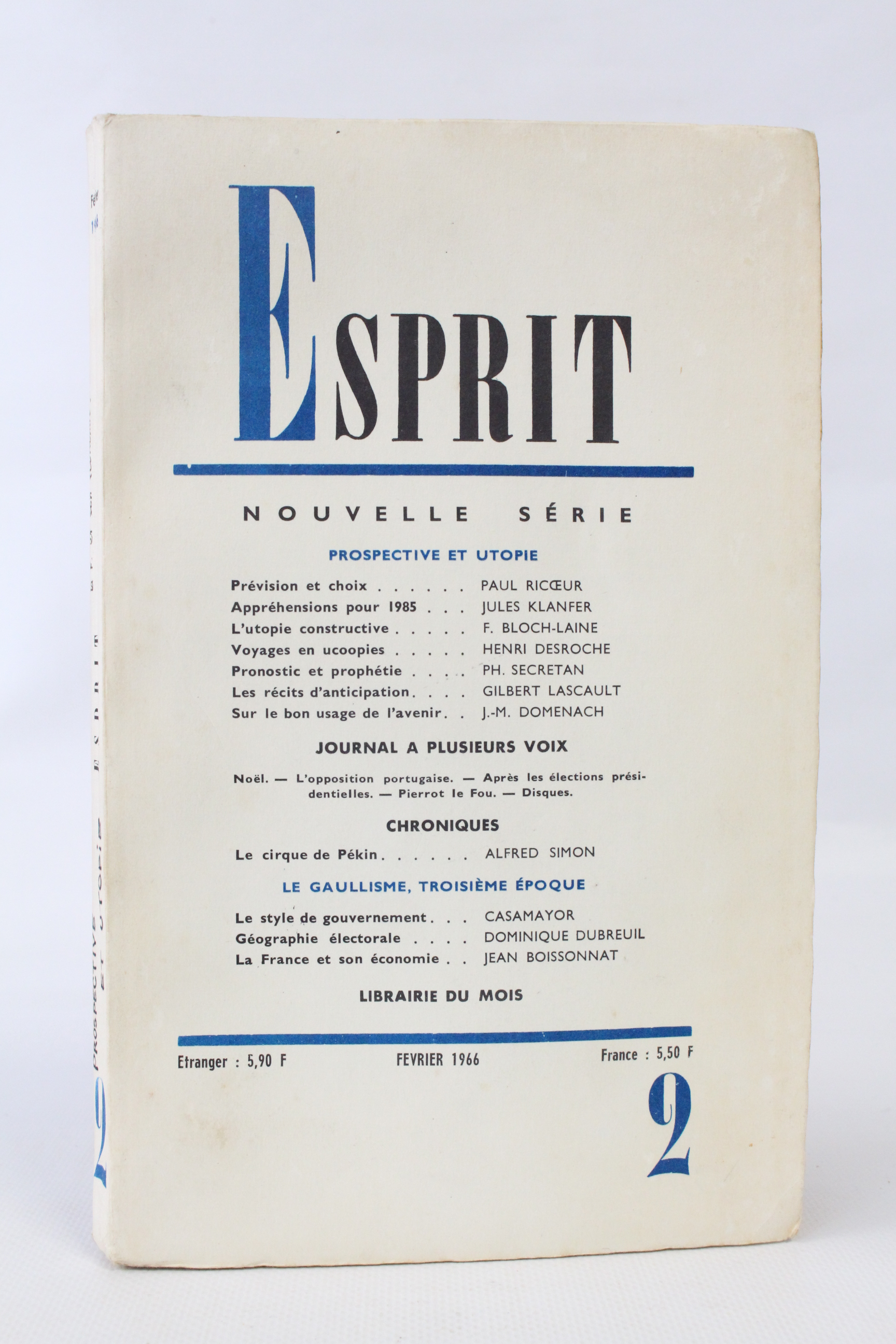 Prospective et utopie - In Esprit N°346 de la 34ème …