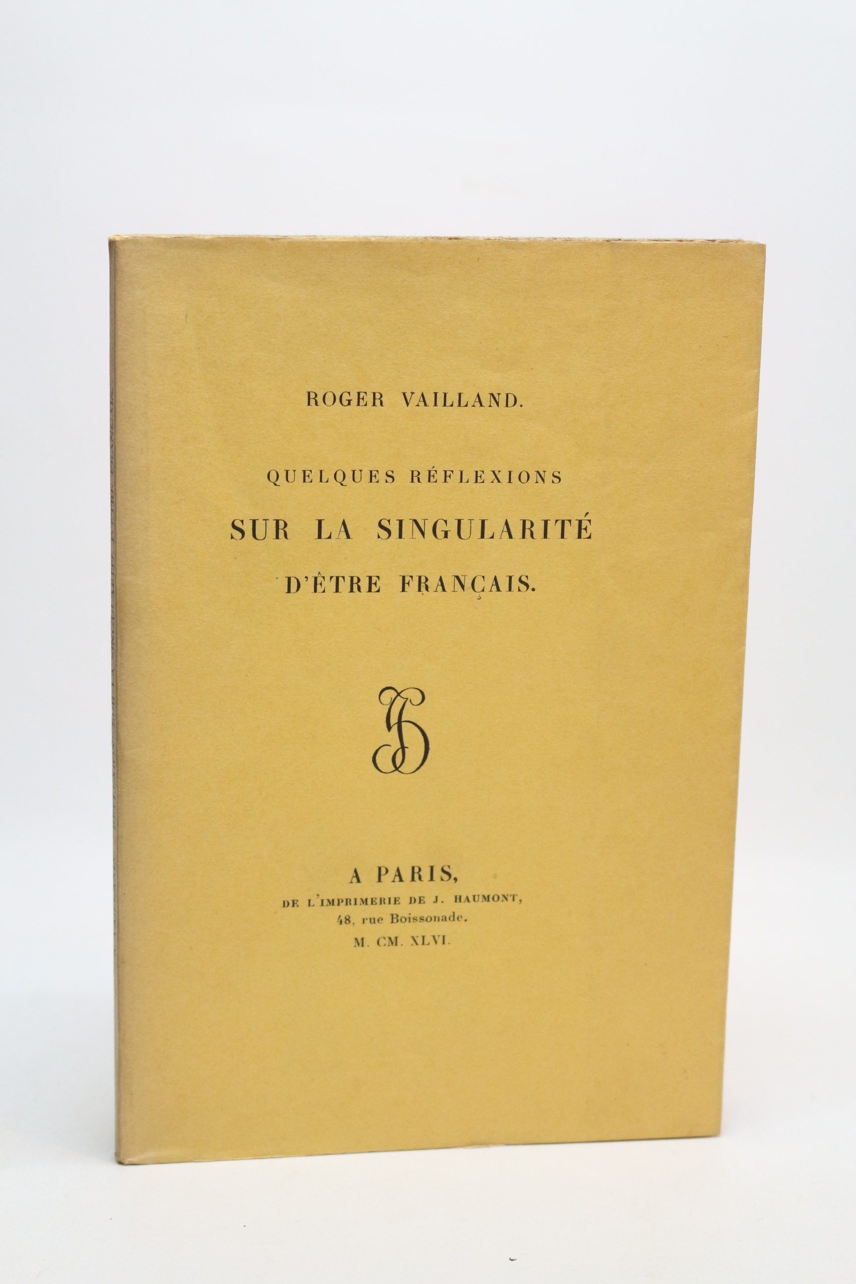 Quelques réflexions sur la singularité d'être français