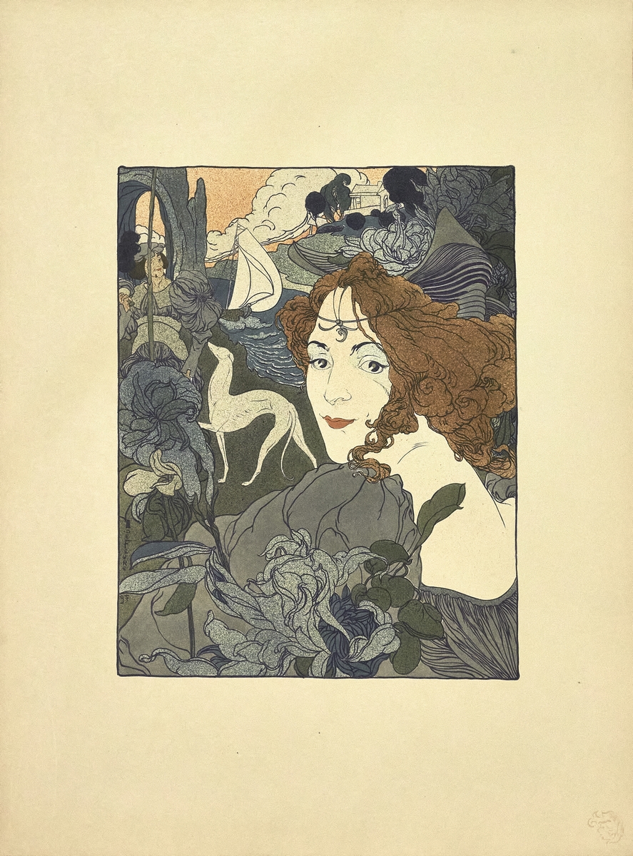"Retour" - Lithographie originale sur Japon - L'Estampe Moderne