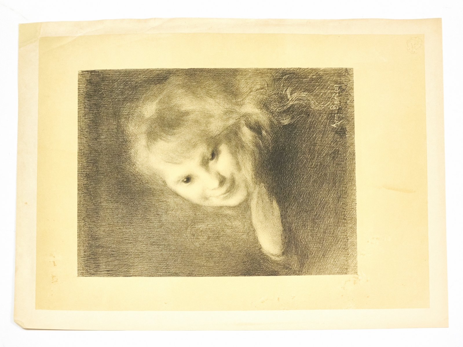 "Rieuse" - Lithographie originale sur Japon - L'Estampe Moderne