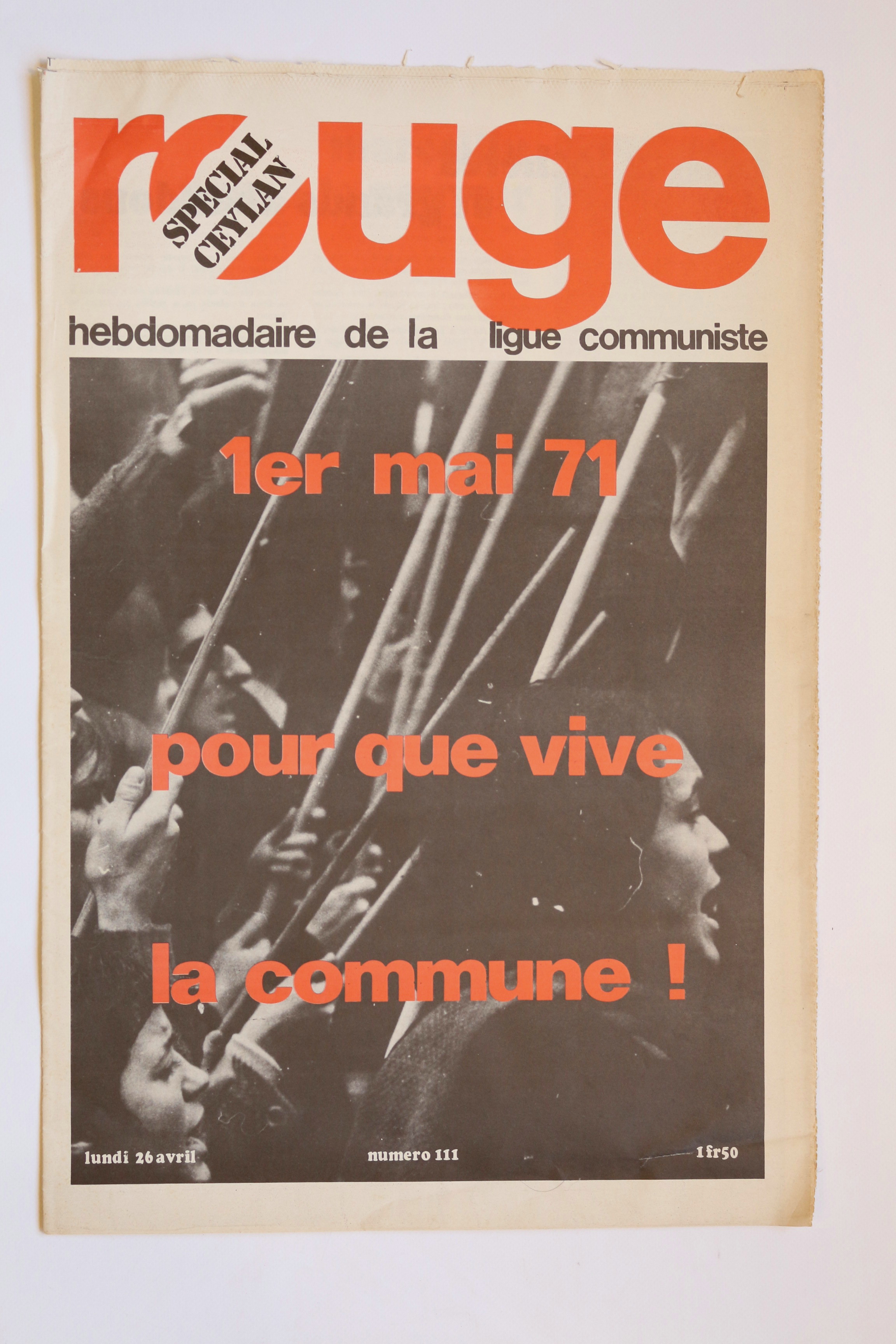 Rouge N°111 1er Mai 71 pour que vive la Commune …