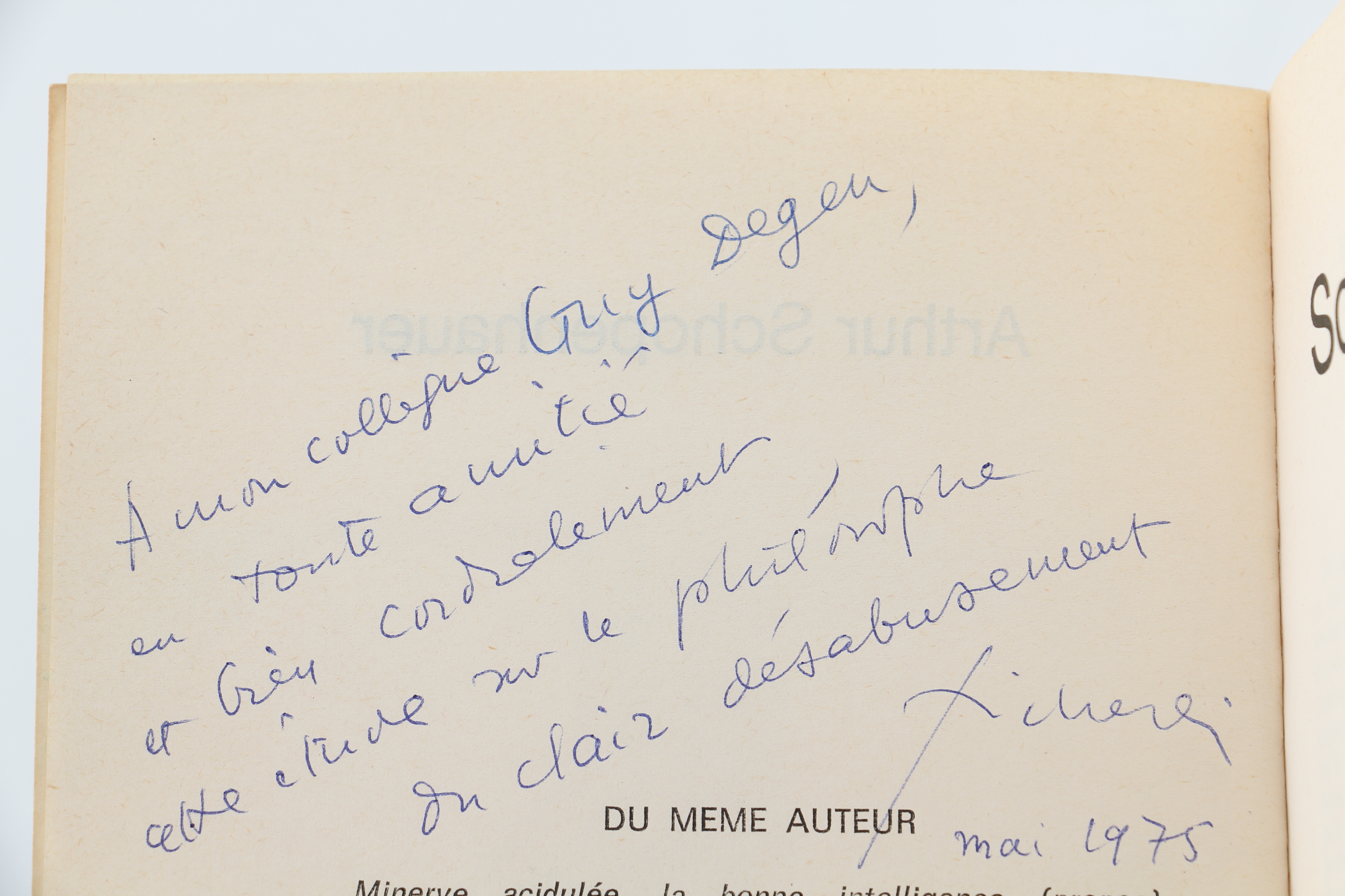 Schopenhauer ou le Tragédien de la Volonté