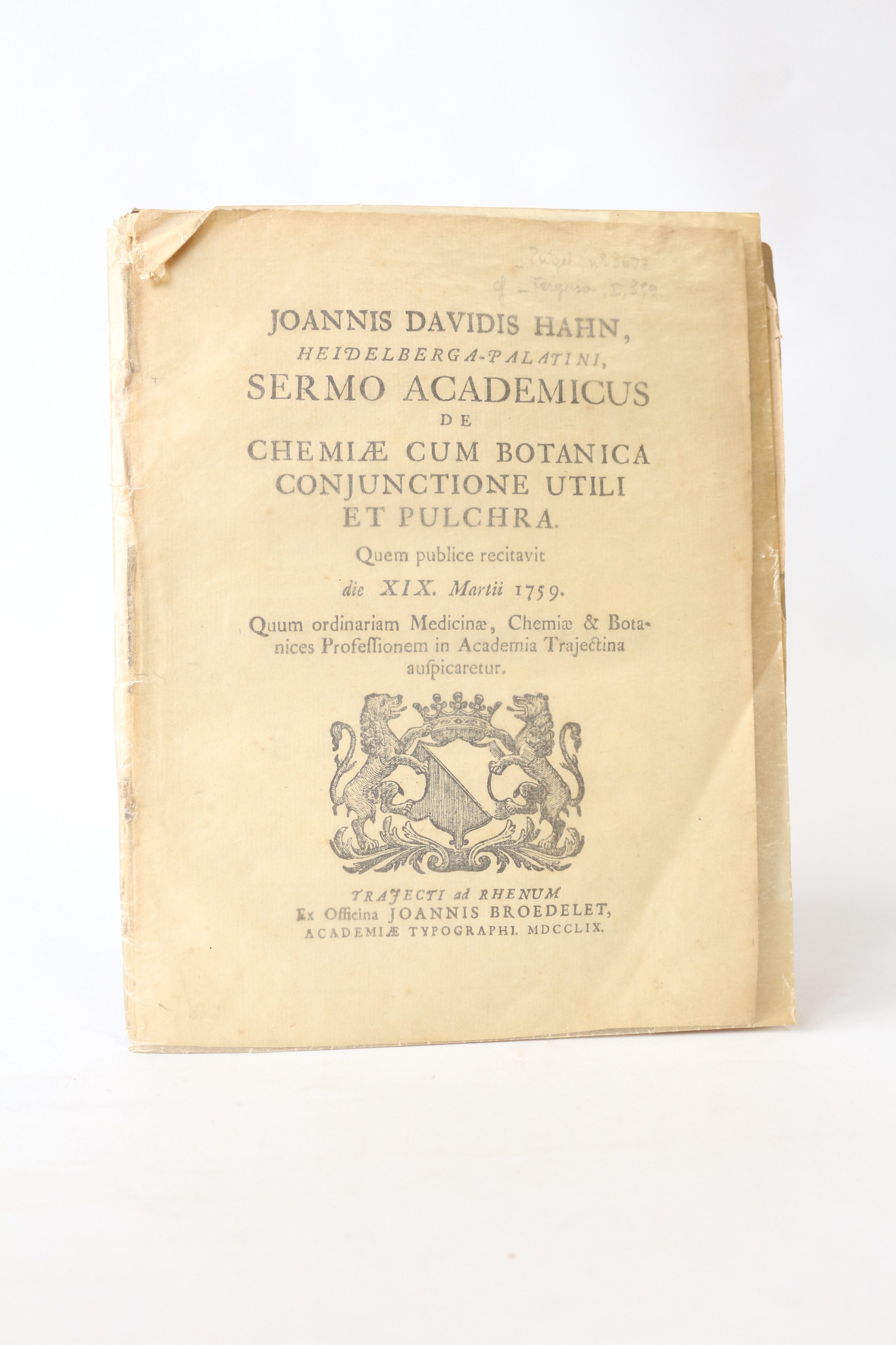 Sermo academicus de chemiae cum botanica conjunctione utili et pulchra, …
