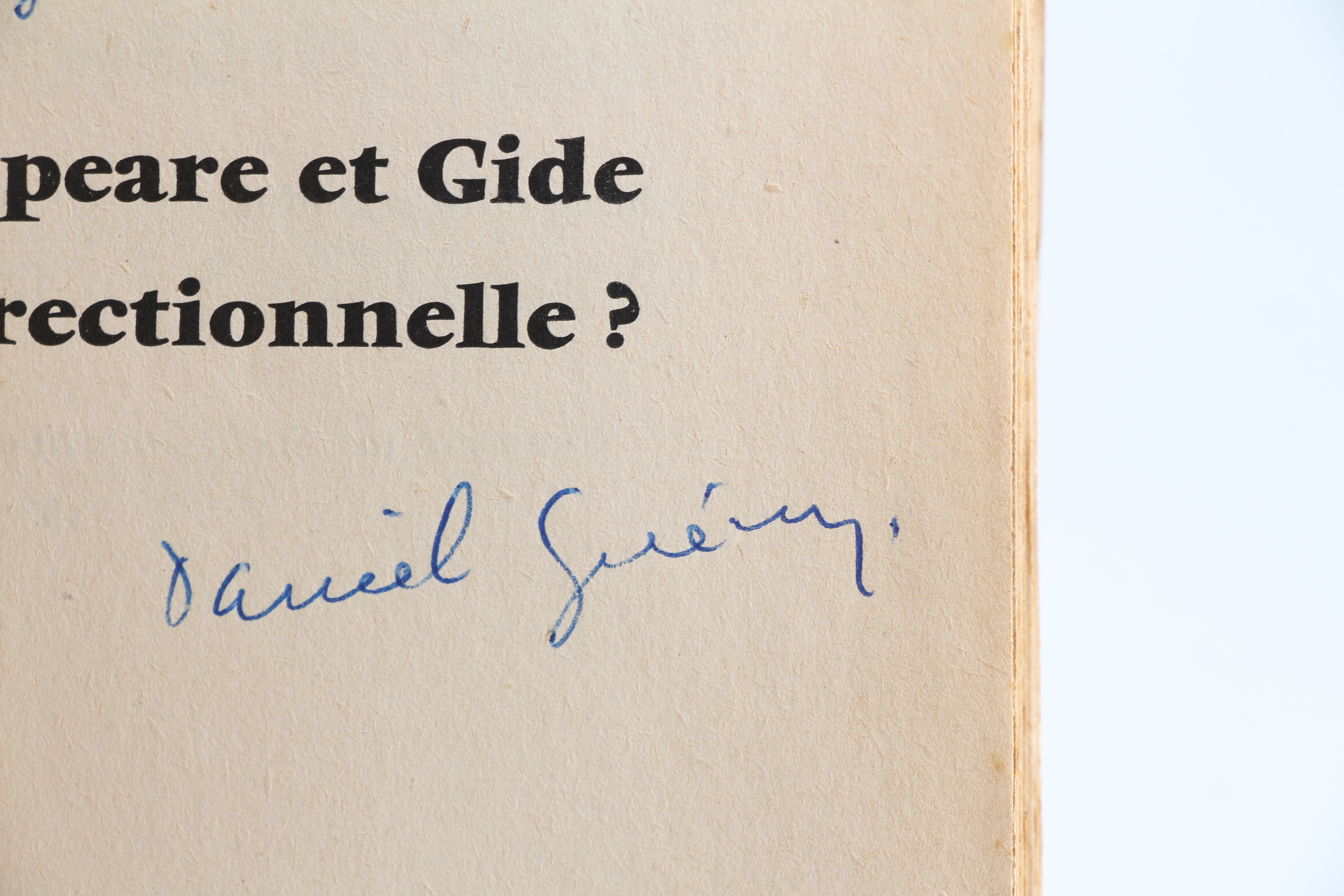 Shakespeare et Gide en Correctionnelle?