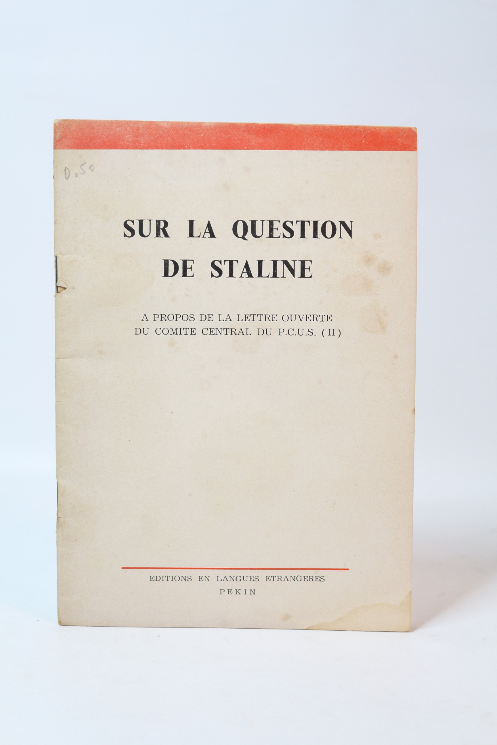 Sur la question de Staline. A propos de la lettre …