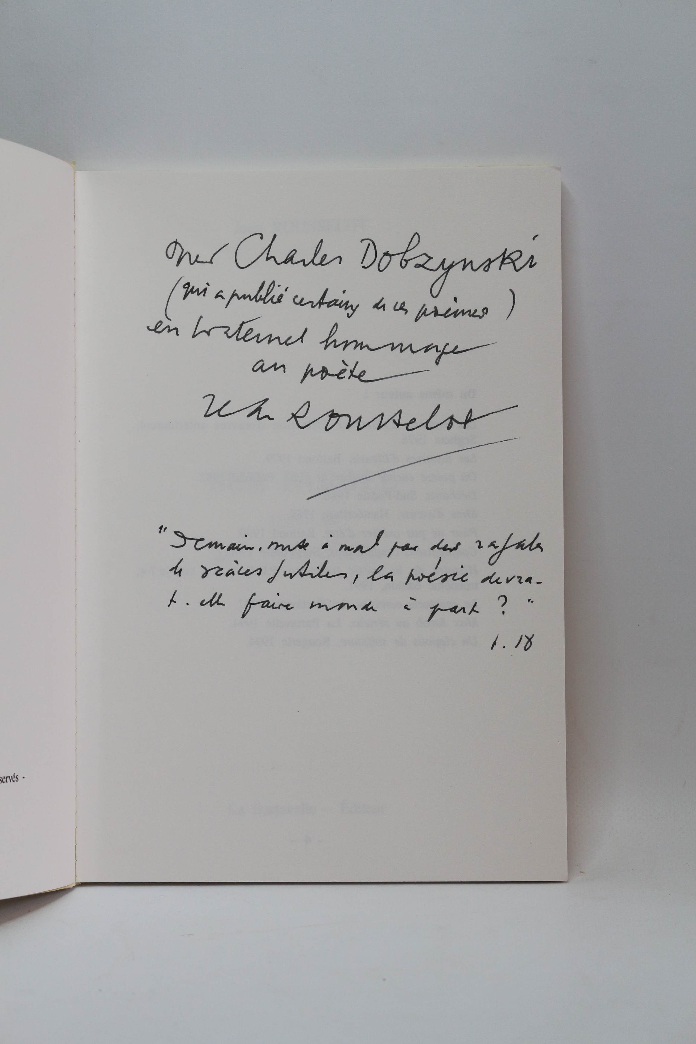 Sur parole suivi de Le vrai c'est.