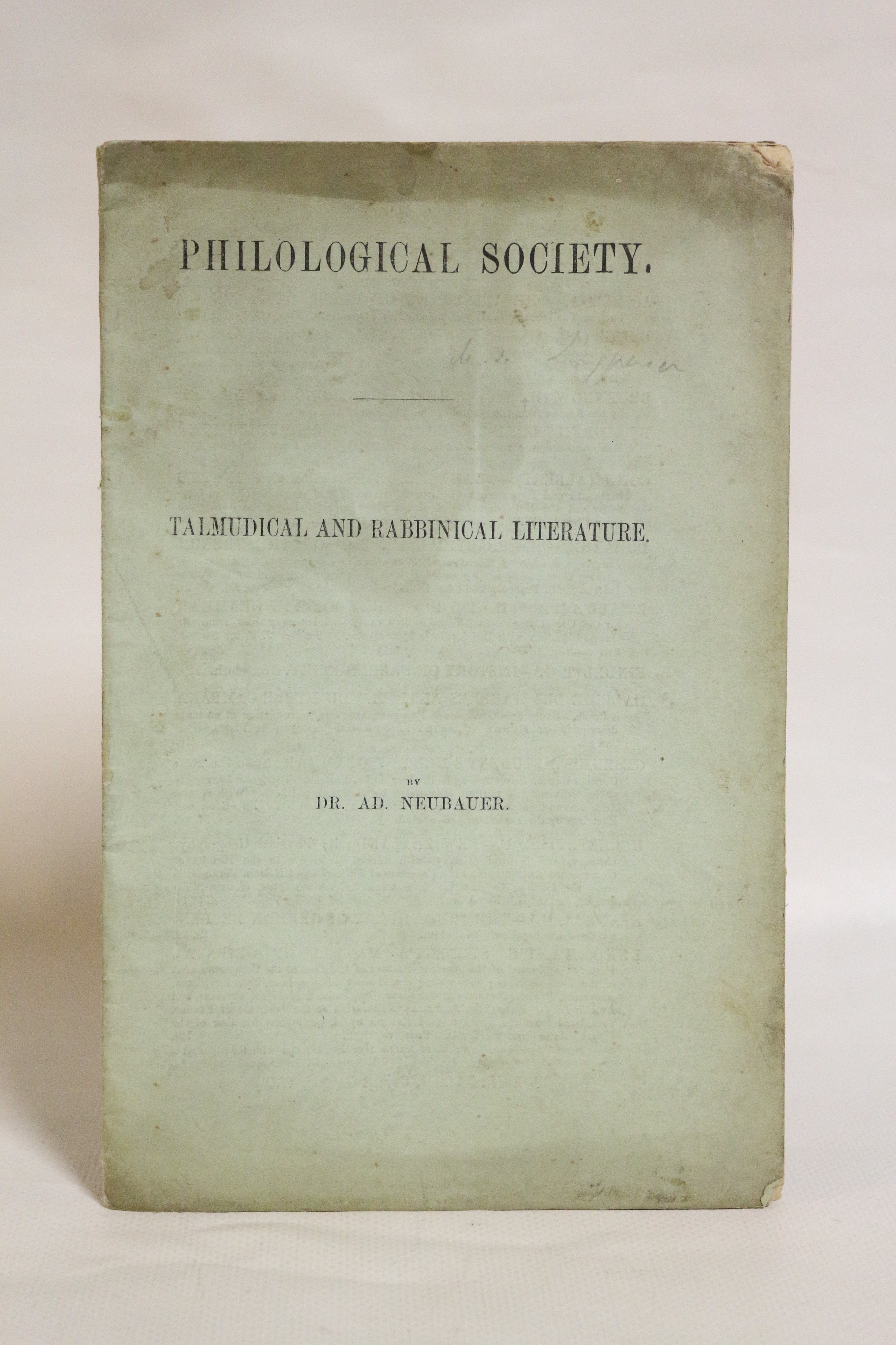 Talmudical and rabbinical litterature