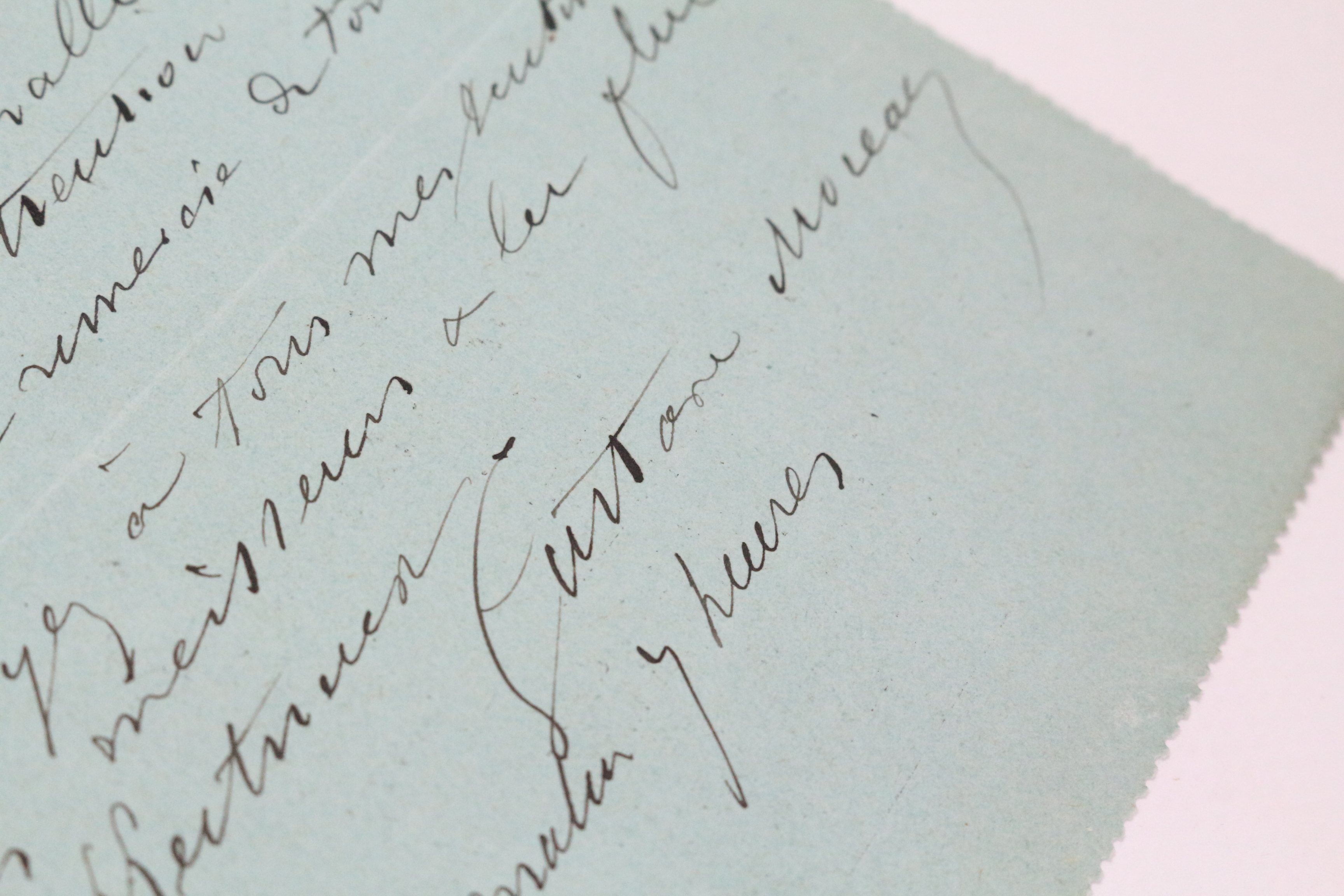 Télégramme autographe signé à Edouard Corroyer