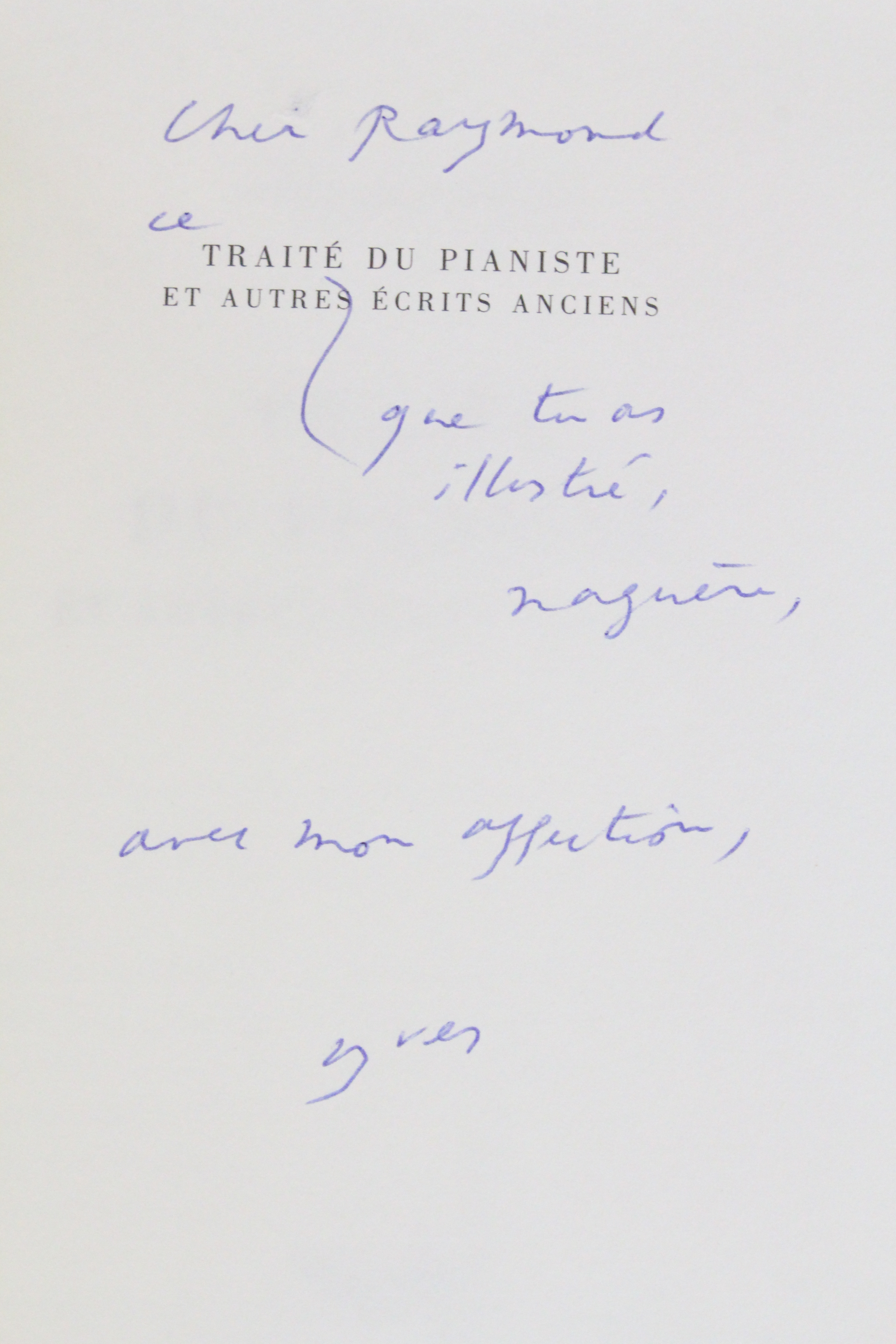 Traité du pianiste et autres écrits anciens