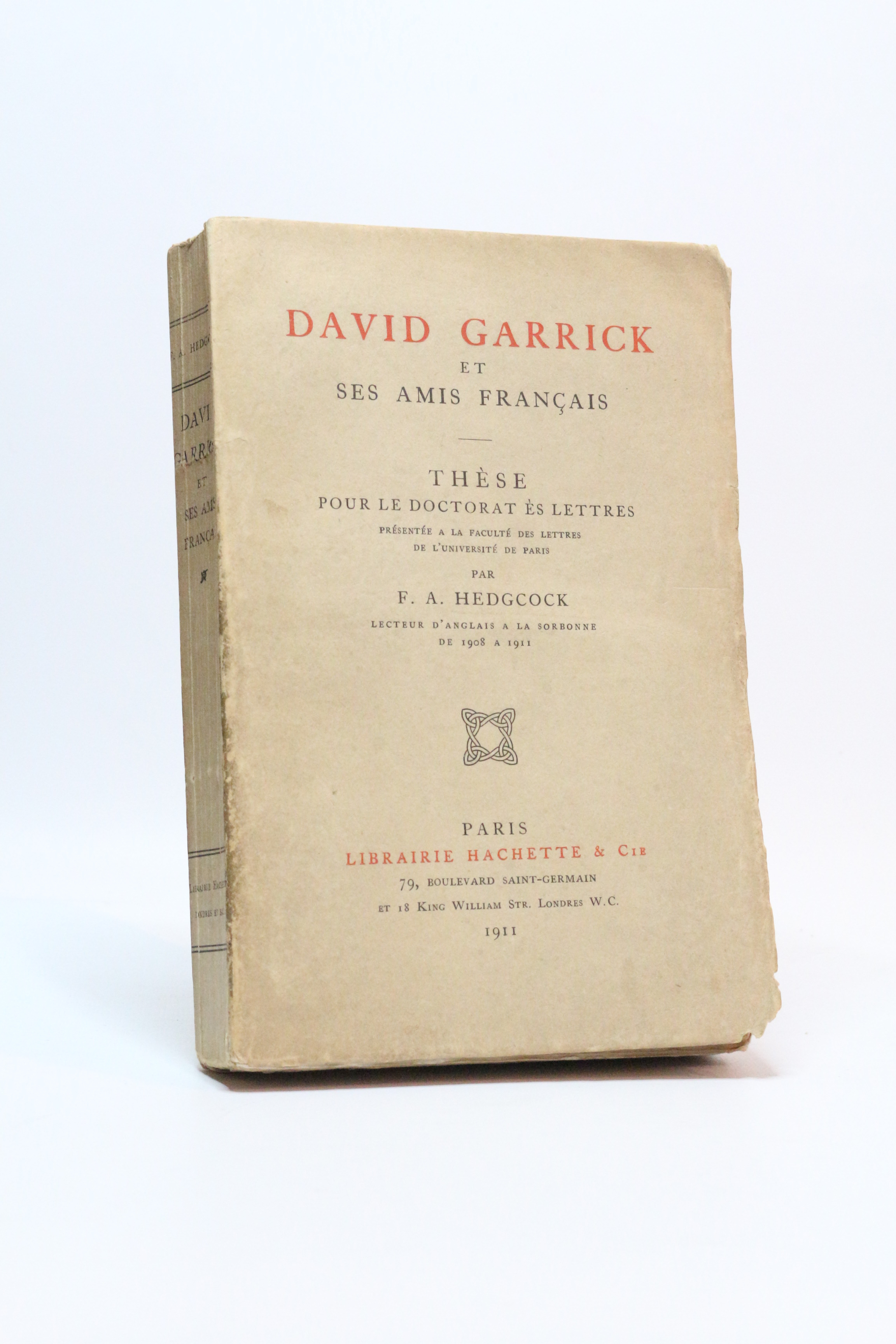 Un acteur cosmopolite. David Garrick et ses amis français